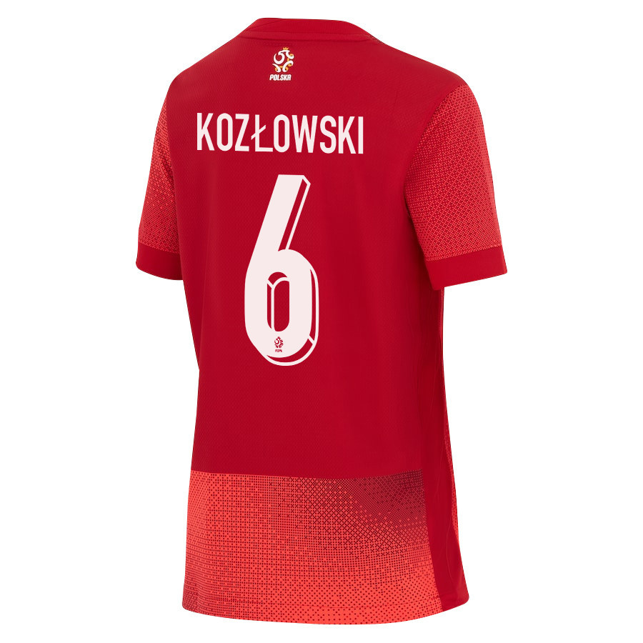 Kacper Kozłowski 6 Poland National Team 2024/25 Away YOUTH Jersey - Red