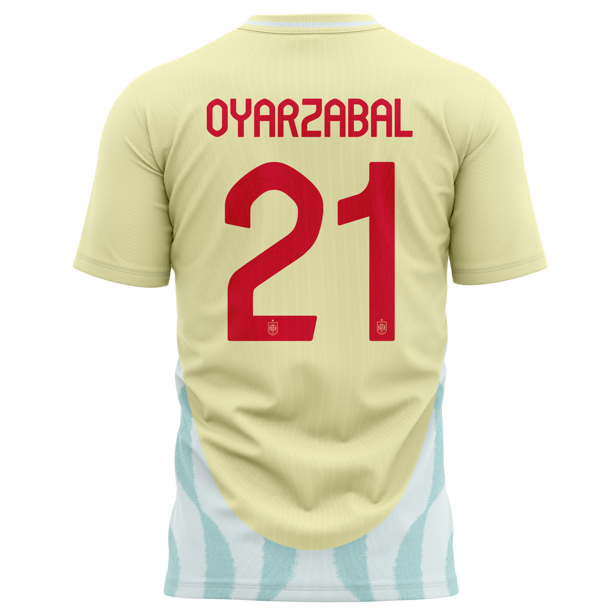 Mikel Oyarzabal 21 Spain National Team 2024 Away Kits AOP T-shirt - Yellow