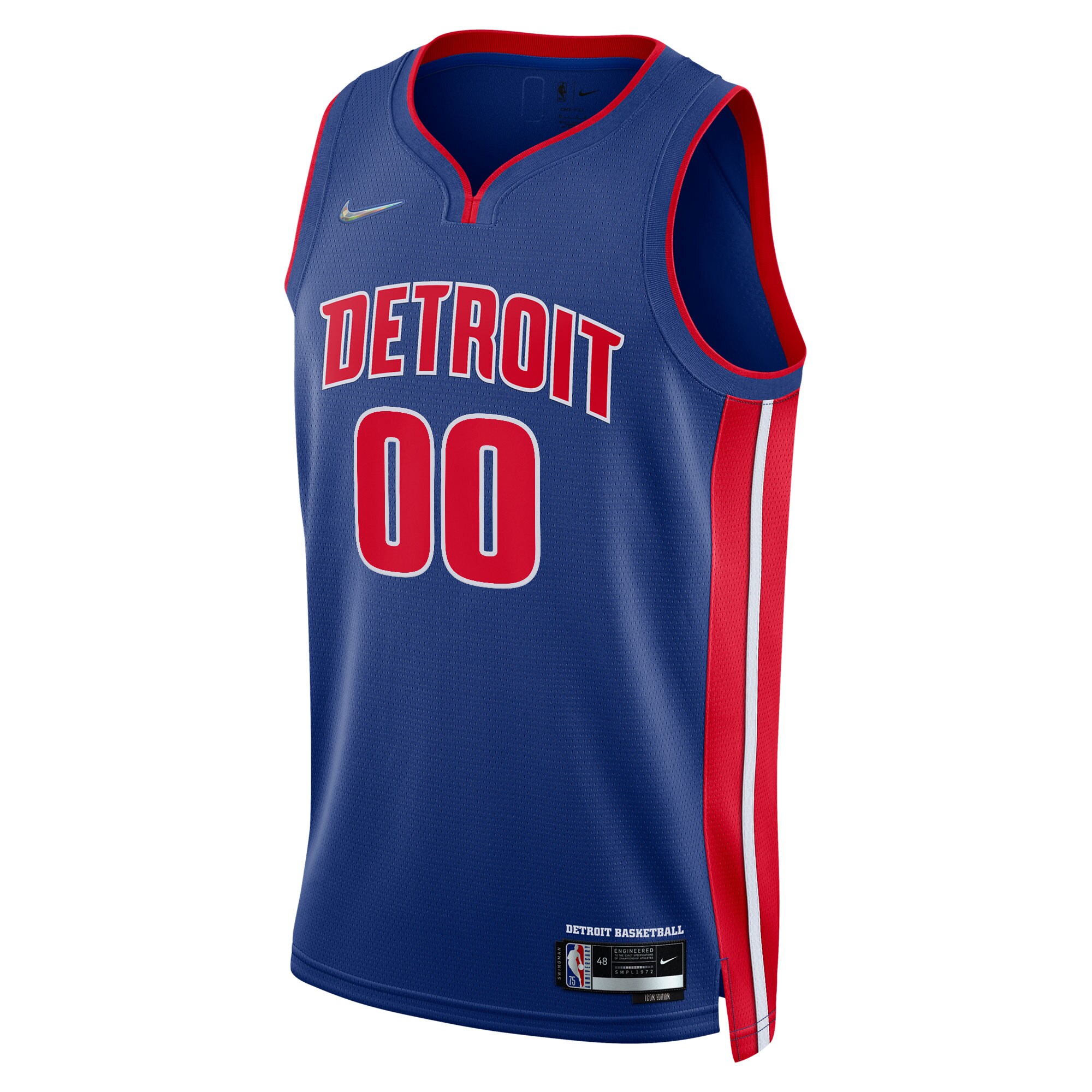 Detroit Pistons  2021\/22 Diamond Swingman Custom Jersey - Icon Edition - Blue