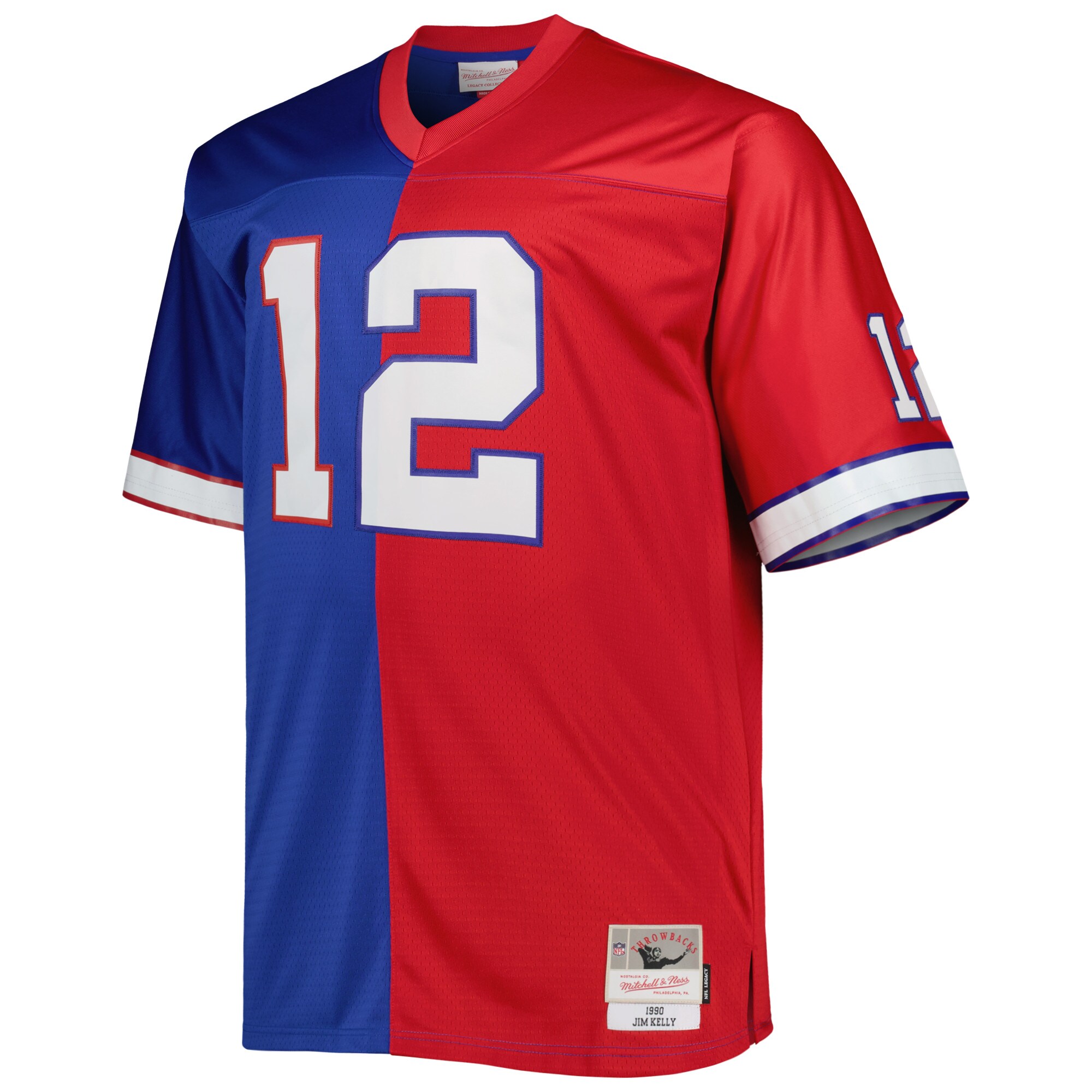 Jim Kelly Buffalo Bills Mitchell & Ness Big & Tall Split Legacy Retired Player Replica Jersey - Royal\/Red
