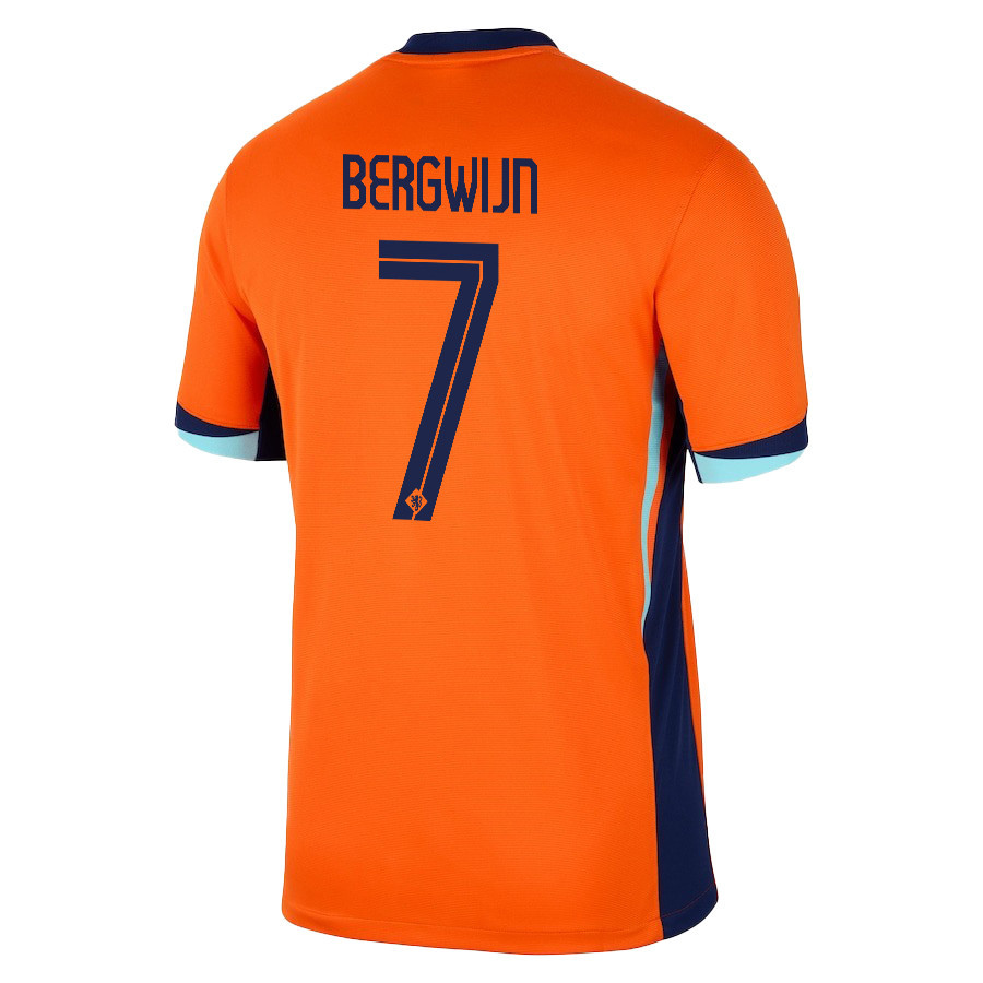 Steven Bergwijn 7 Netherlands National Team 2024/25 Home Men Jersey - Orange