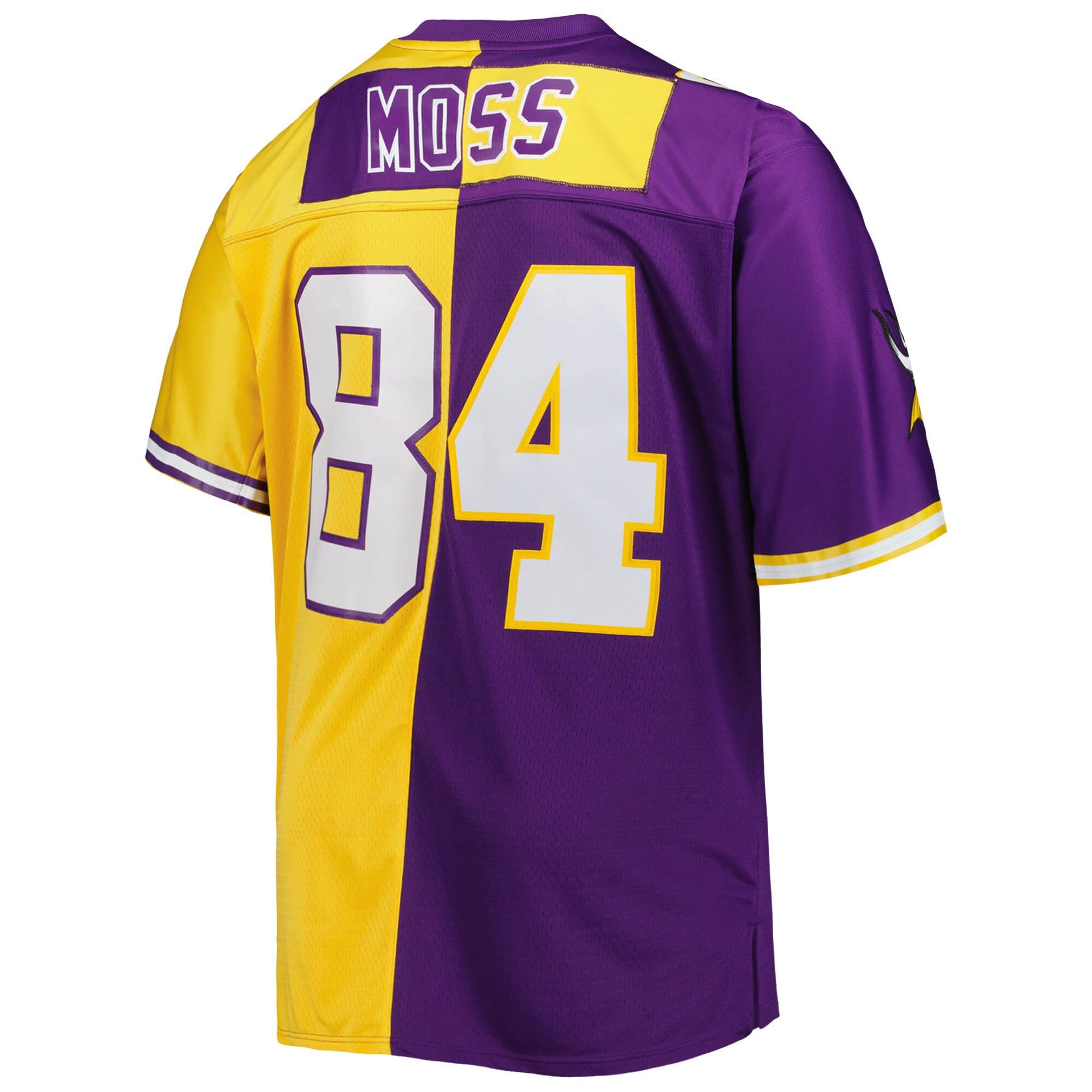 Randy Moss Minnesota Vikings Mitchell & Ness Big & Tall Split Legacy Retired Player Replica Jersey - Purple\/Gold