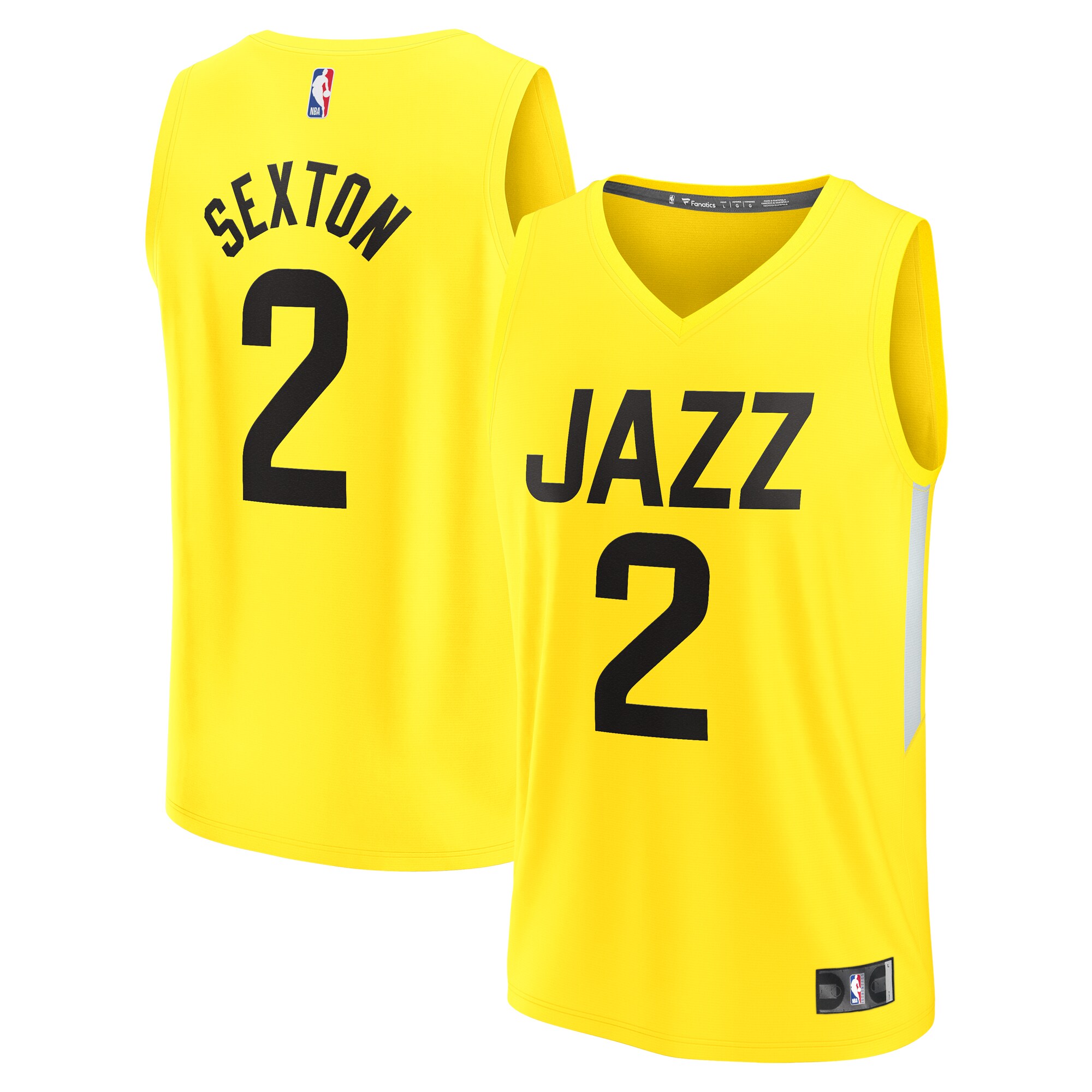 Collin Sexton Utah Jazz Fanatics Youth Fast Break Player Jersey - Icon Edition - Yellow