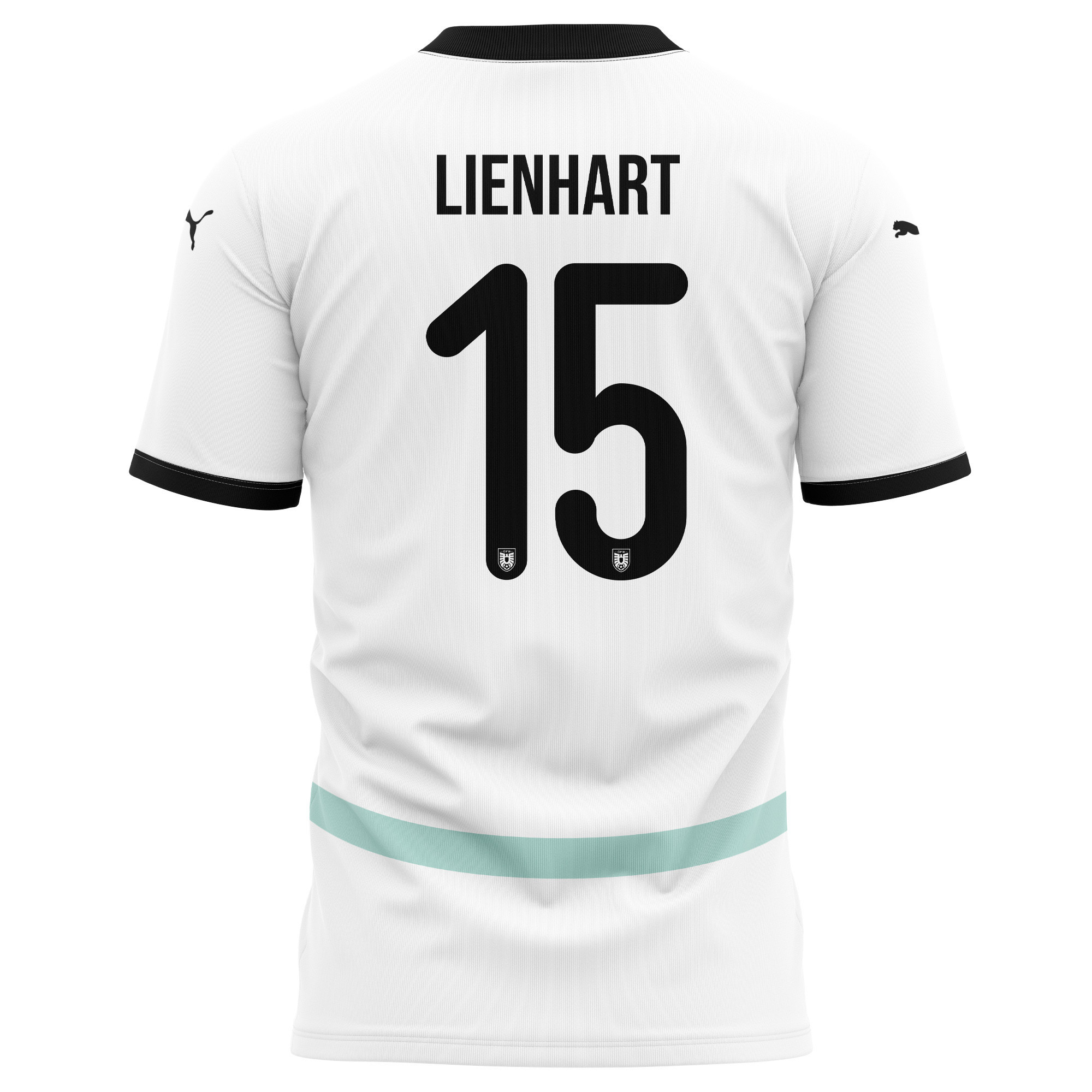 Philipp Lienhart 15 Austria National Team 2024/25 Away Kits AOP T-shirt - White