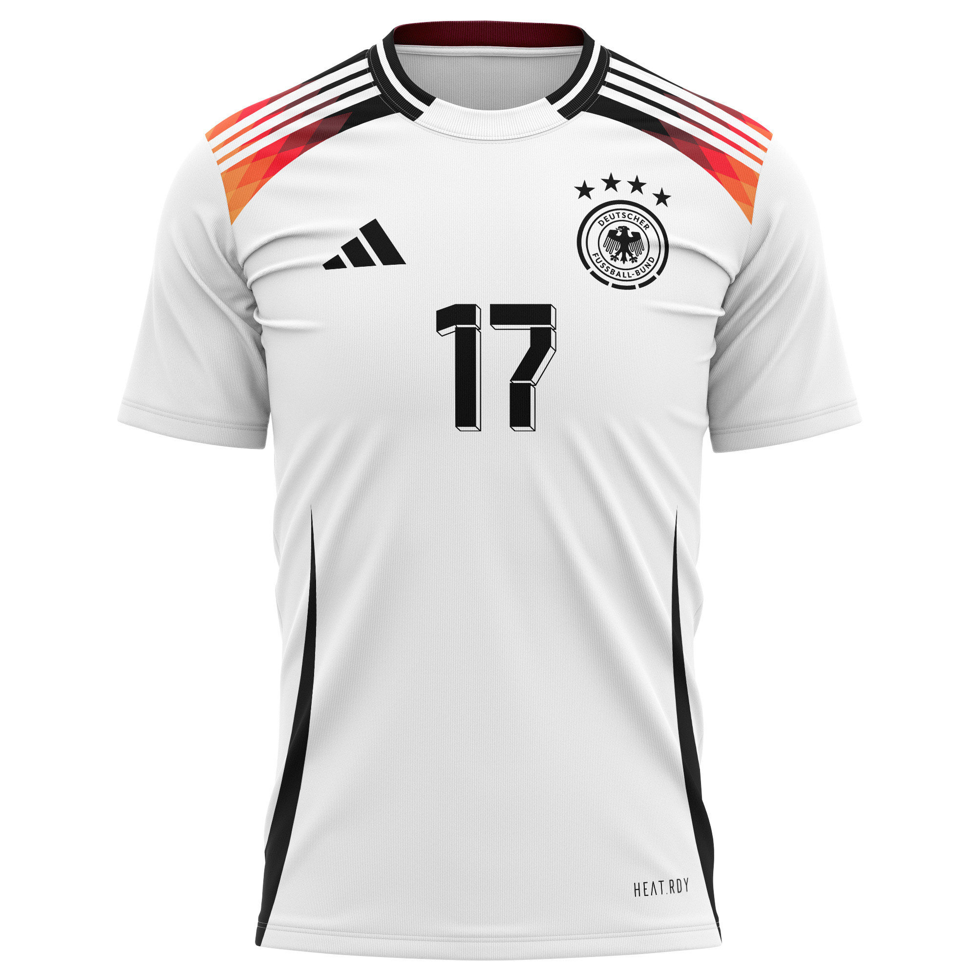 Florian Wirtz 17 Germany National Team 2024 Home Kits AOP T-shirt - White