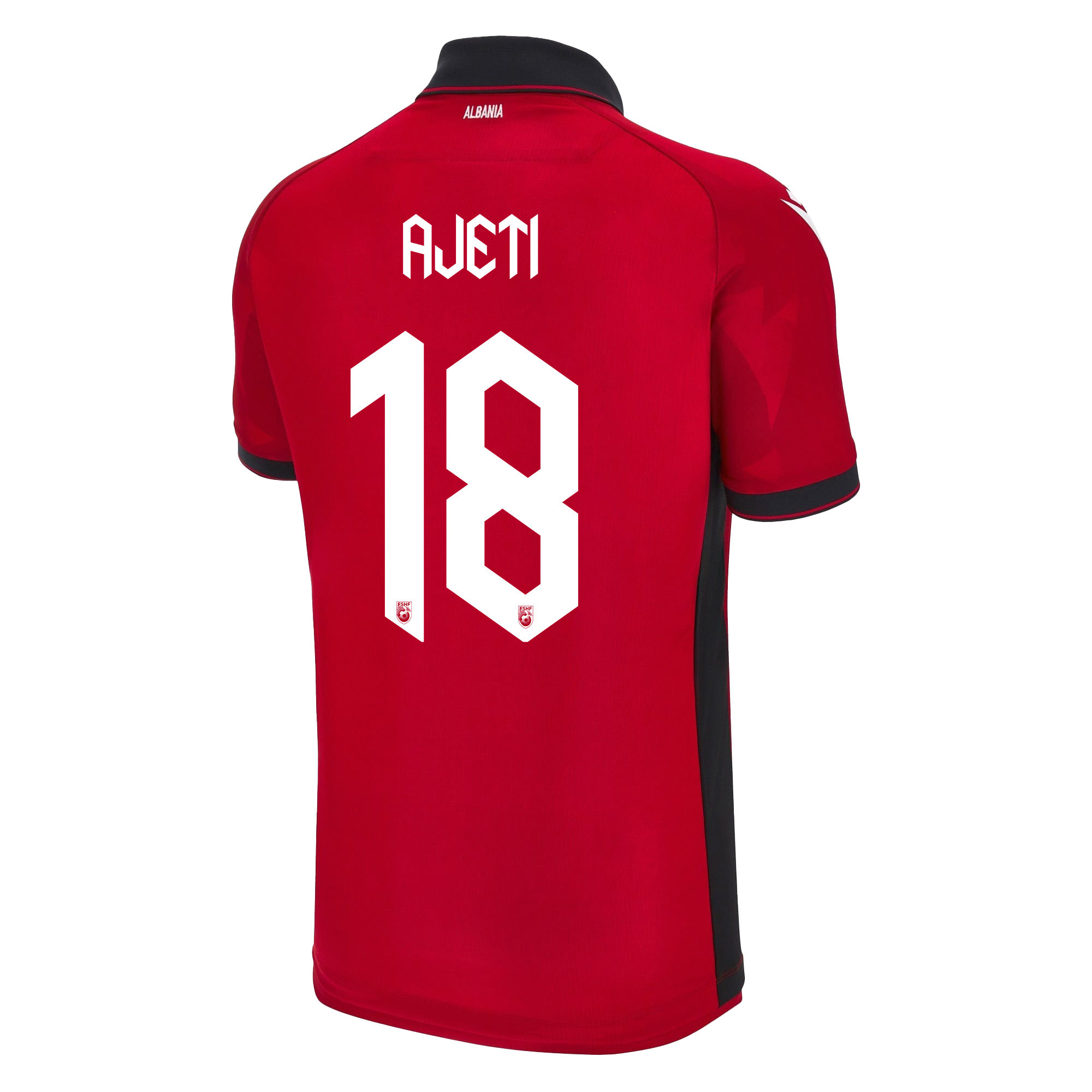 Arlind Ajeti 18 Albania National Team 2024/25 Home Men Jersey - Red
