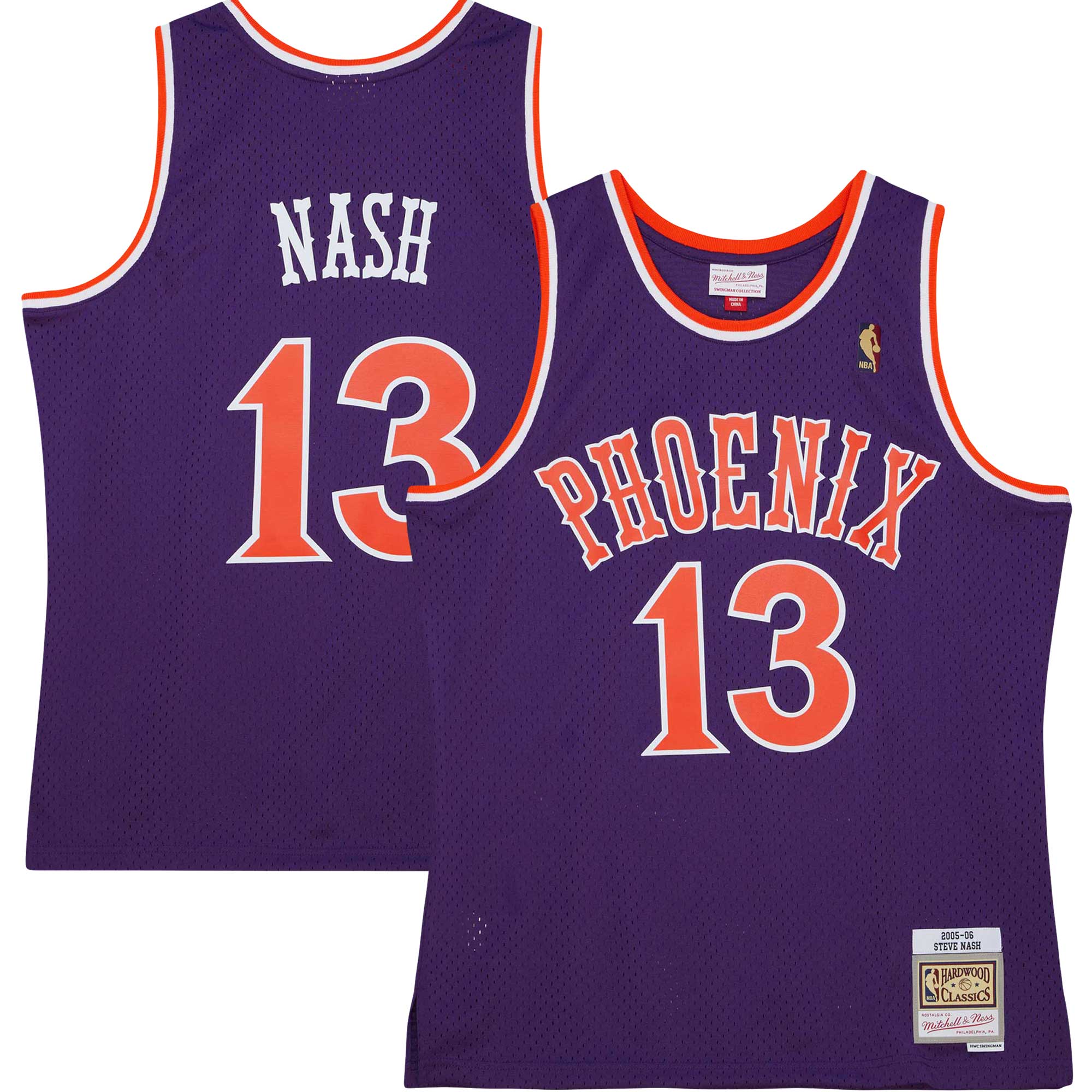 Steve Nash Phoenix Suns Mitchell & Ness 2001\/02 Hardwood Classics Swingman Jersey - Purple