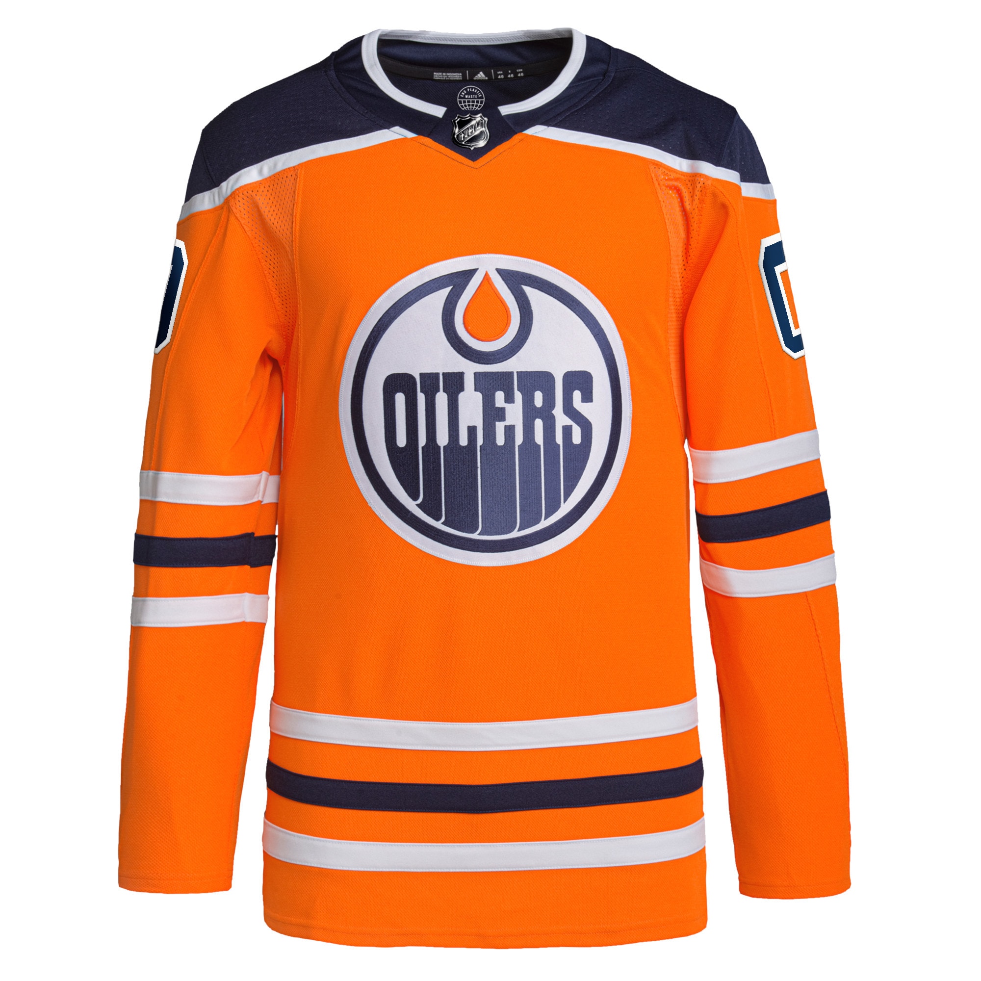 Edmonton Oilers adidas  Home  Primegreen Authentic Custom Jersey - Orange