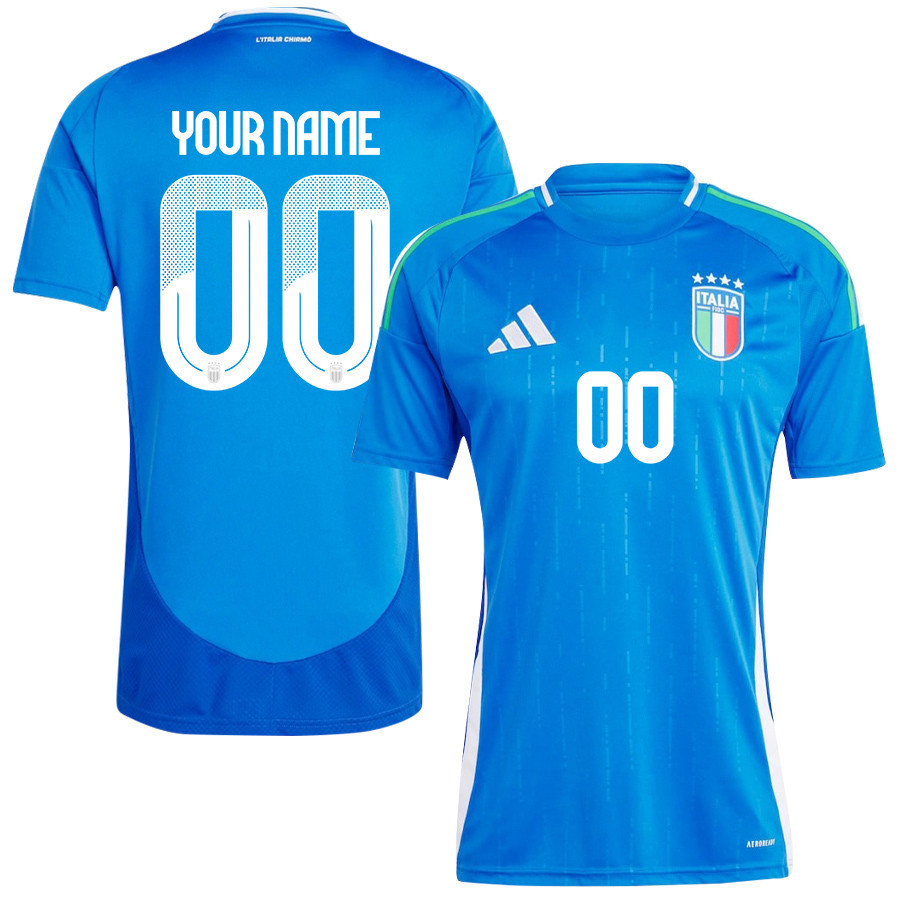 Italy National Team 2024/25 Home Custom Men Jersey - Blue