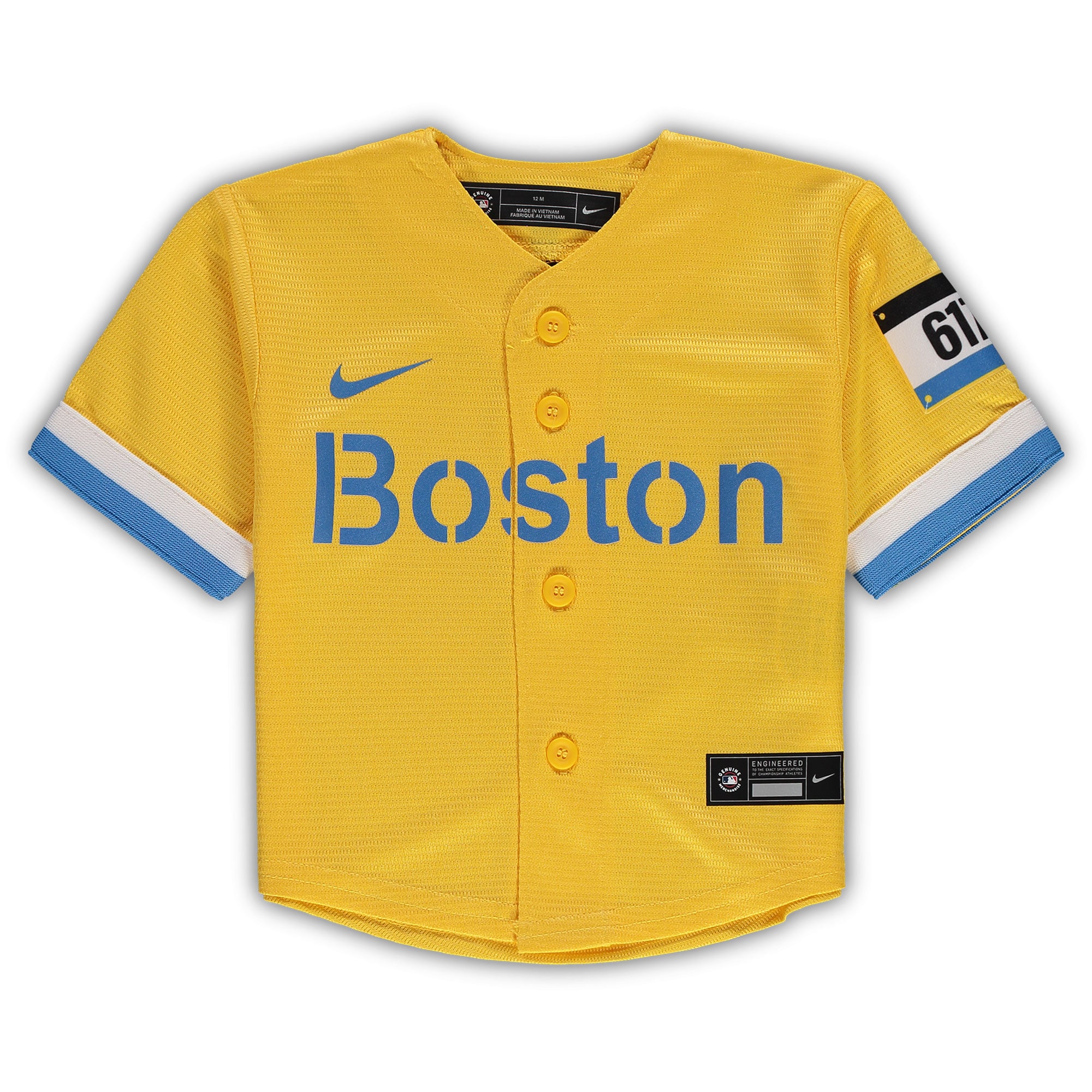 Boston Red Sox  Infant MLB City Connect Replica Jersey - Gold
