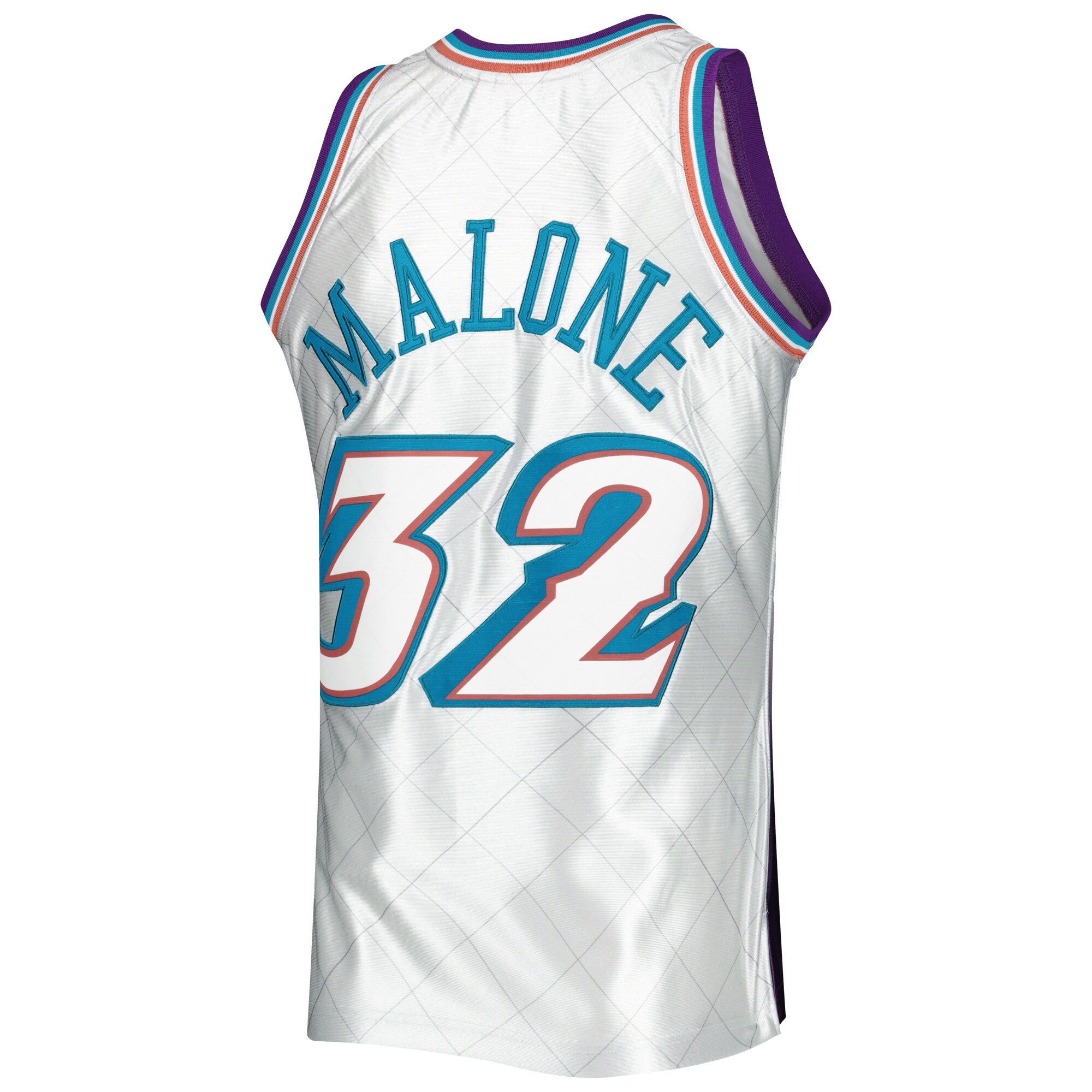 Karl Malone Utah Jazz Mitchell & Ness 1996\/97 Hardwood Classics 75th Anniversary Swingman Jersey - Platinum