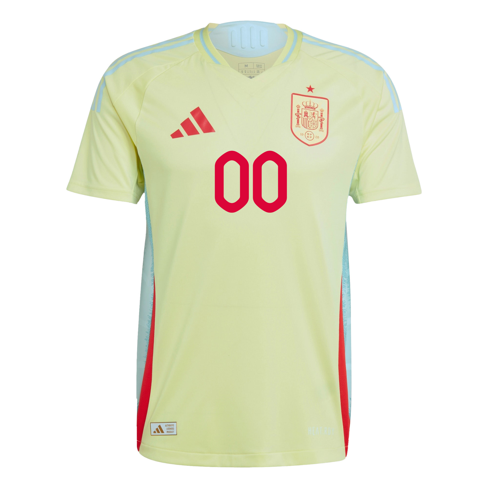 Spain National Team 2024 Away Men Custom Jersey - Yellow