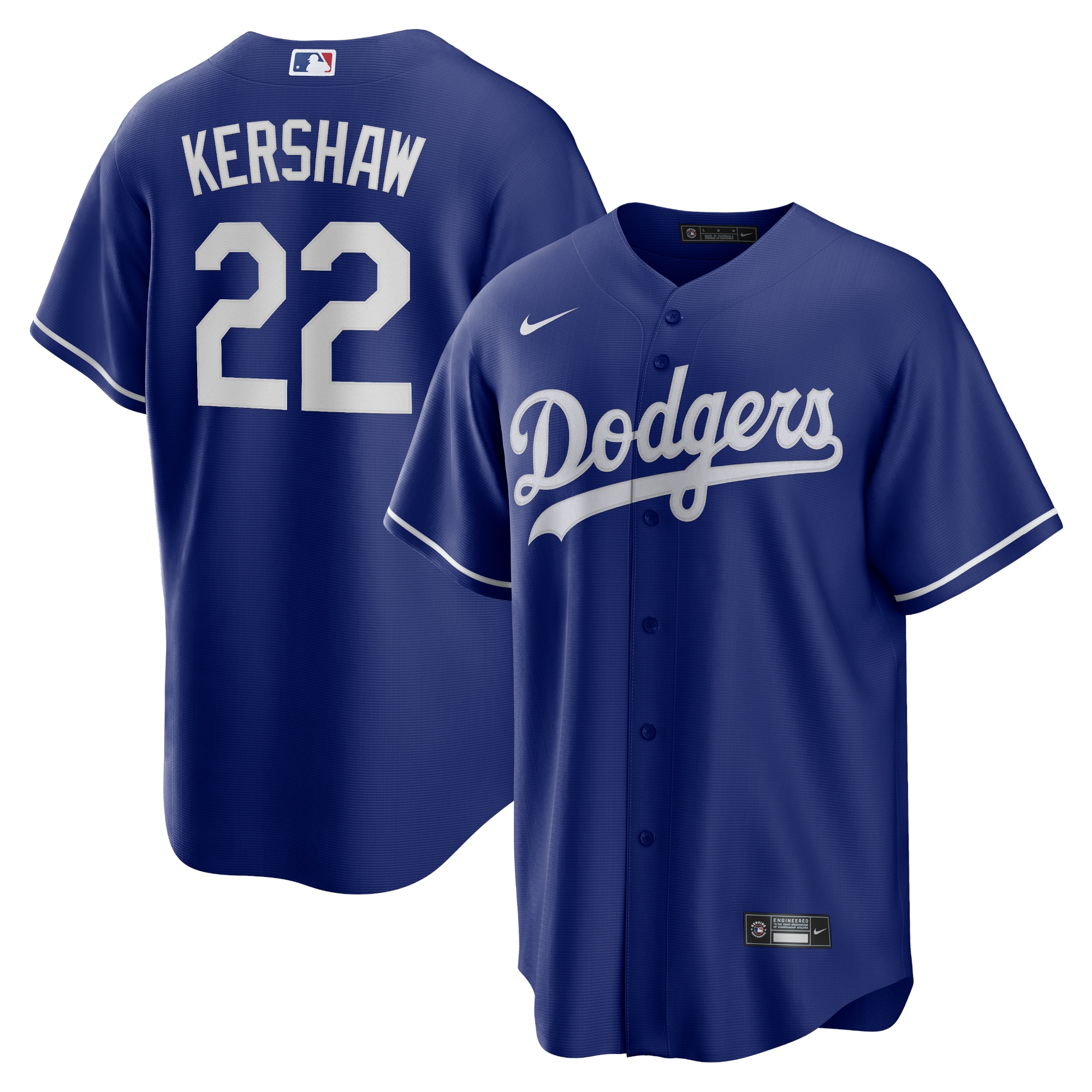 Clayton Kershaw Los Angeles Dodgers  Alternate Replica Player Name Jersey - Royal