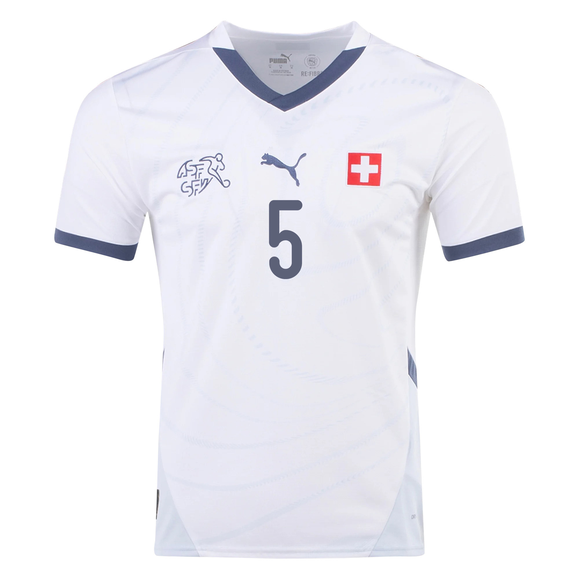 Manuel Akanji 5 Switzerland National Team 2024/25 Away Men Jersey - White