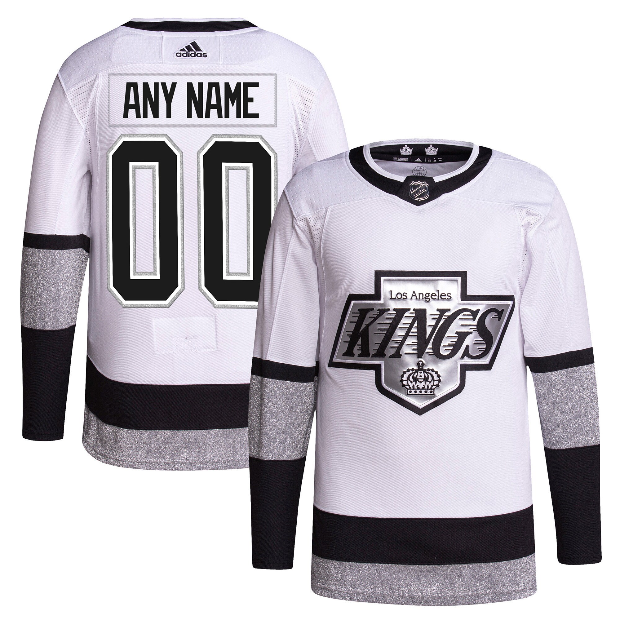 Los Angeles Kings adidas  Alternate 2021\/22 Primegreen Authentic Custom Jersey - White