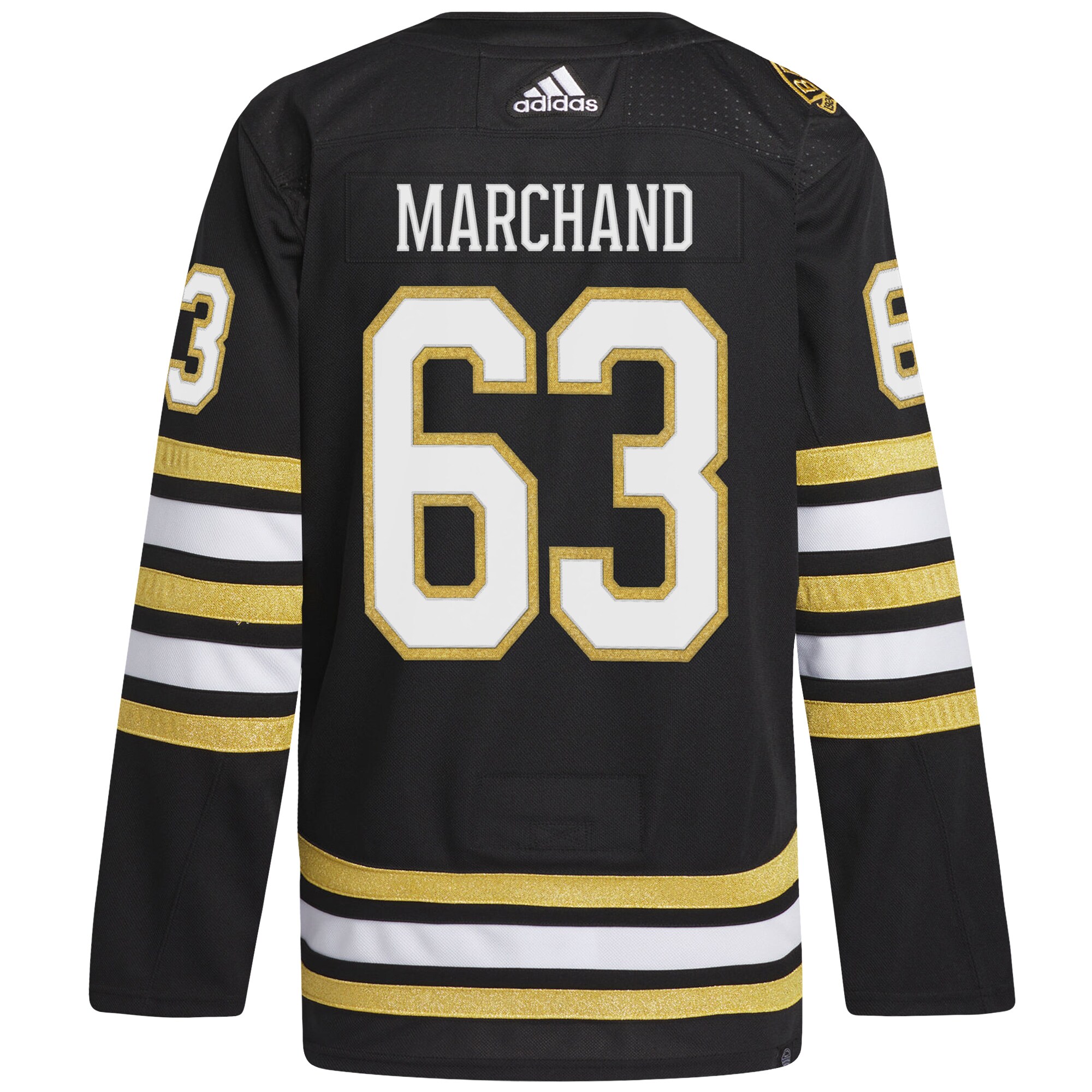 Brad Marchand Boston Bruins adidas  Primegreen 100th Anniversary Authentic Player Jersey - Black