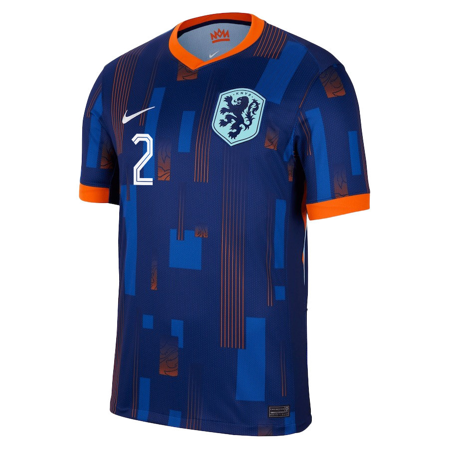 Lutsharel Geertruida 2 Netherlands National Team 2024/25 Away Men Jersey - Navy