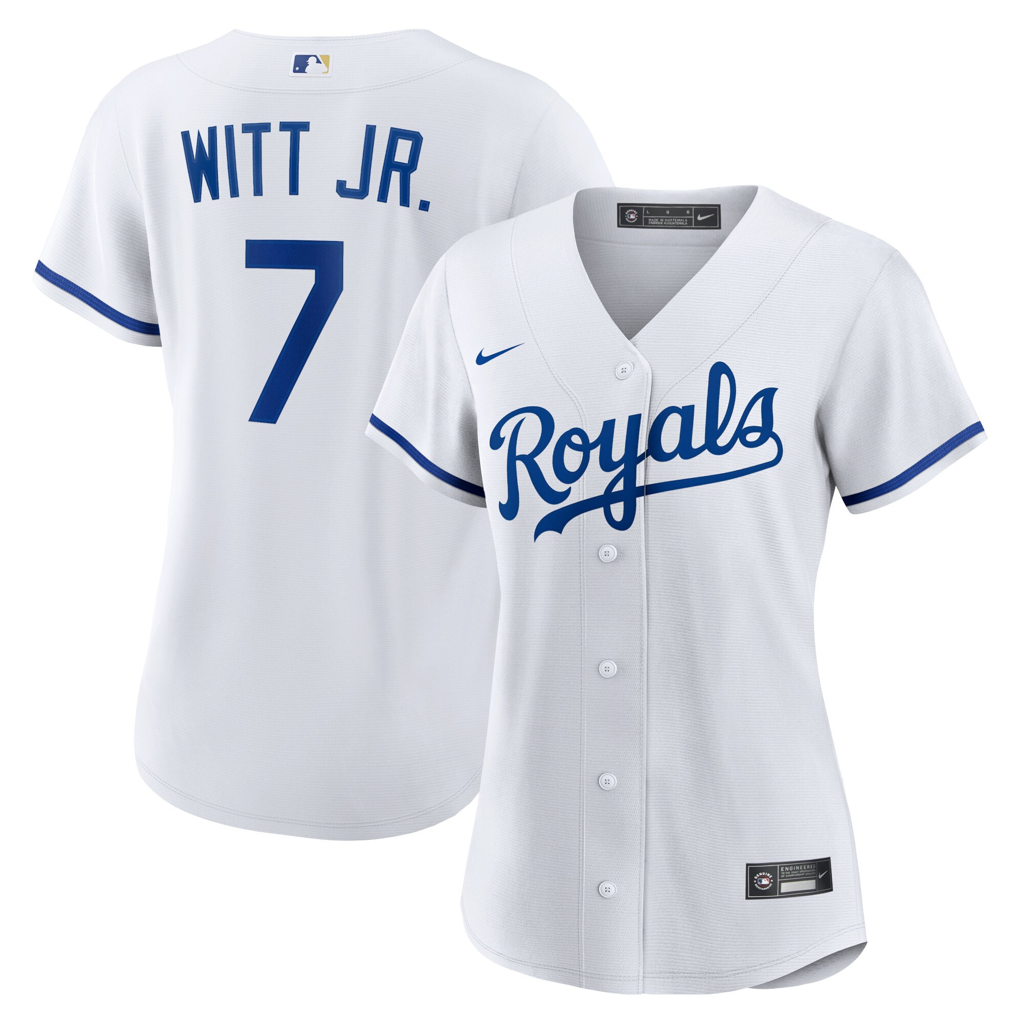Bobby Witt Jr. Kansas City Royals  Women's Home Replica Player Jersey - White
