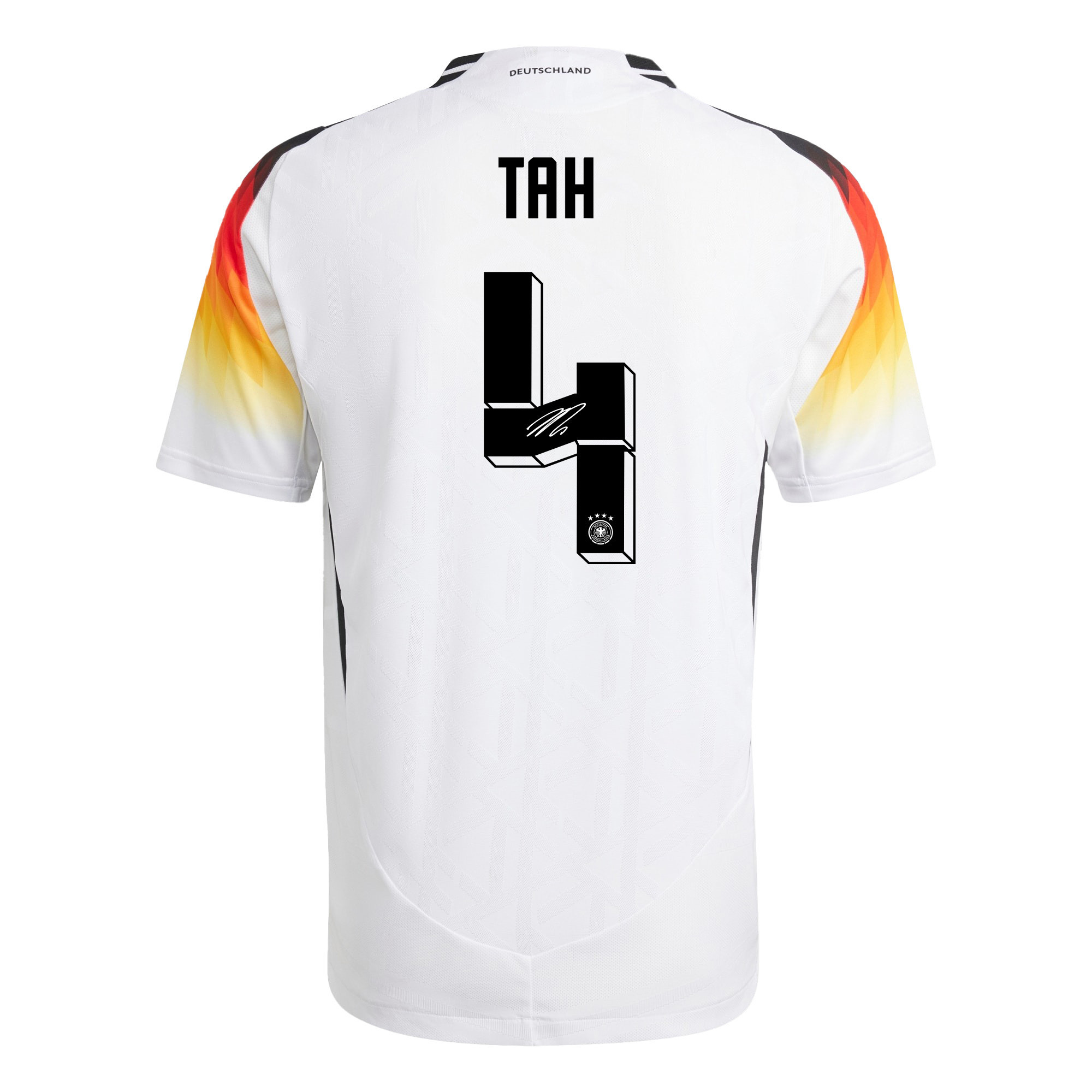 Jonathan Tah 4 Signed Germany National Team 2024/25 Home Jersey Autographed - Men