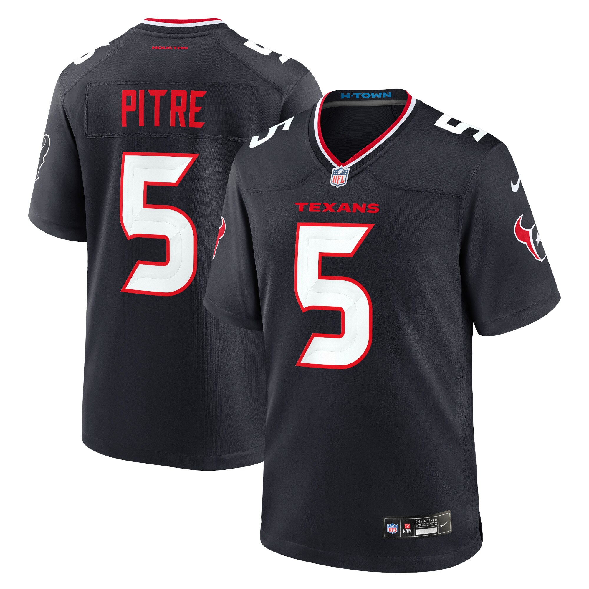 Jalen Pitre Houston Texans  Game Jersey - Navy