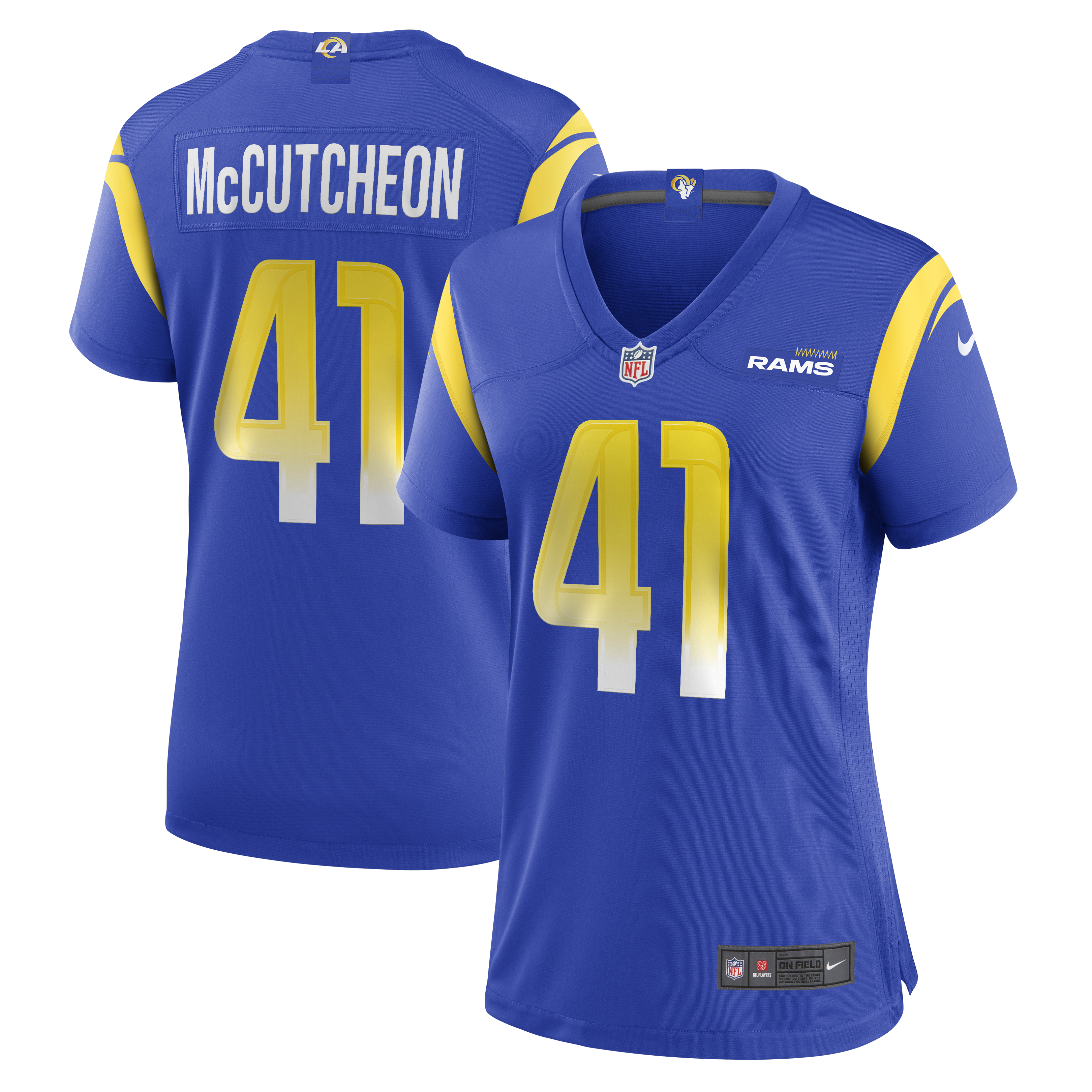 Cameron McCutcheon Los Angeles Rams  Women's  Game Jersey - Royal