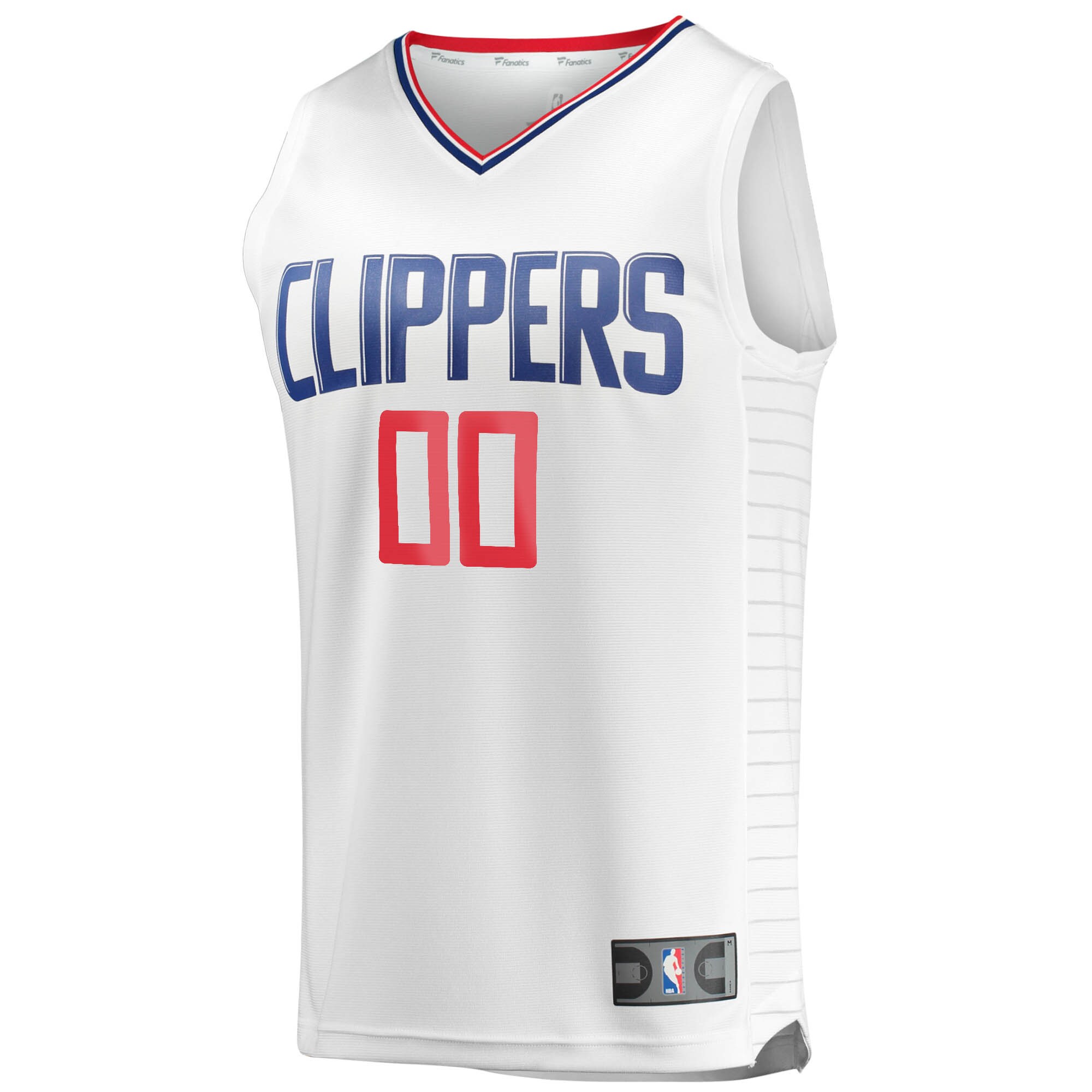 LA Clippers Fanatics Youth Fast Break Custom Replica Jersey White - Association Edition