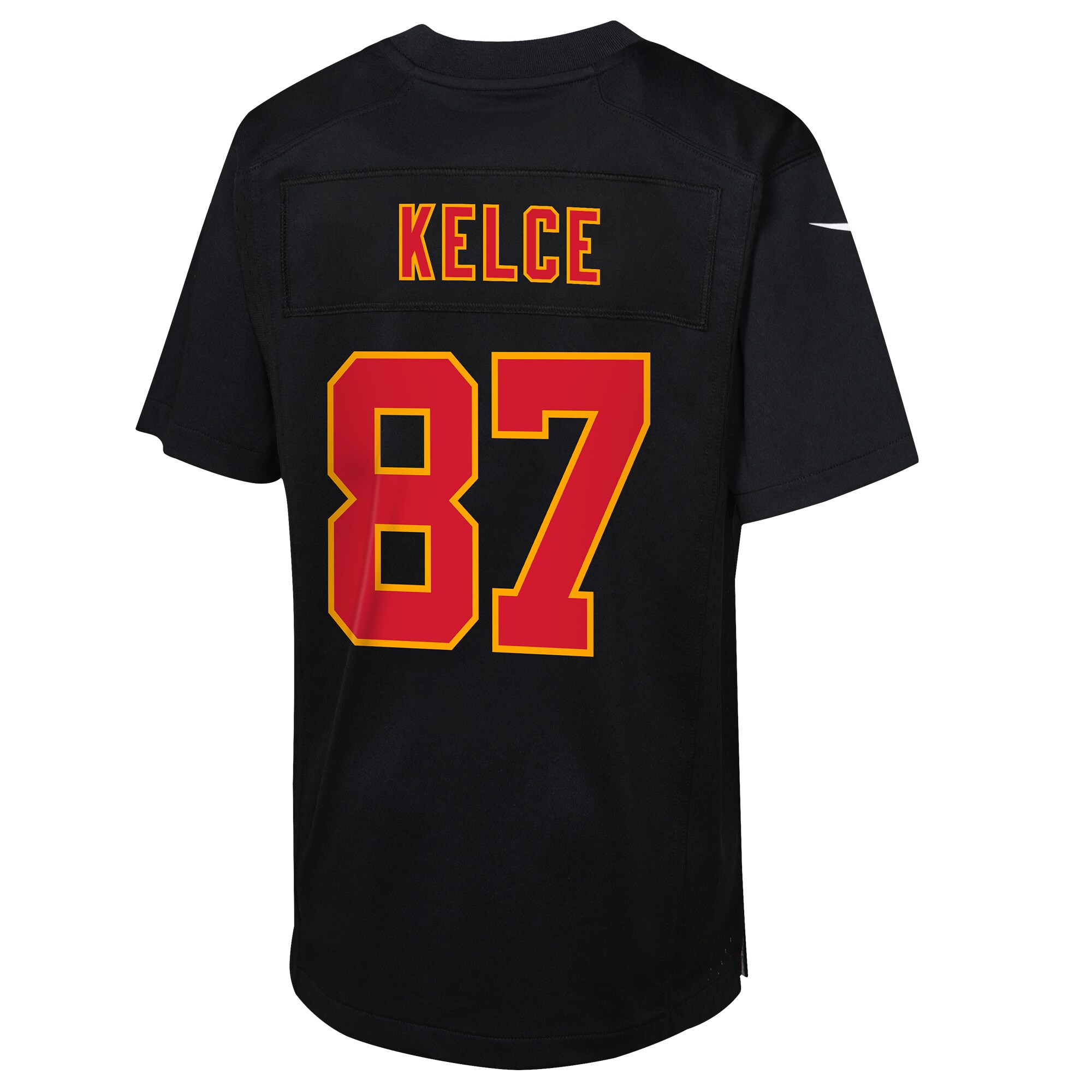 Travis Kelce Kansas City Chiefs  Youth Super Bowl LVIII Patch Carbon Fashion Game Jersey - Black