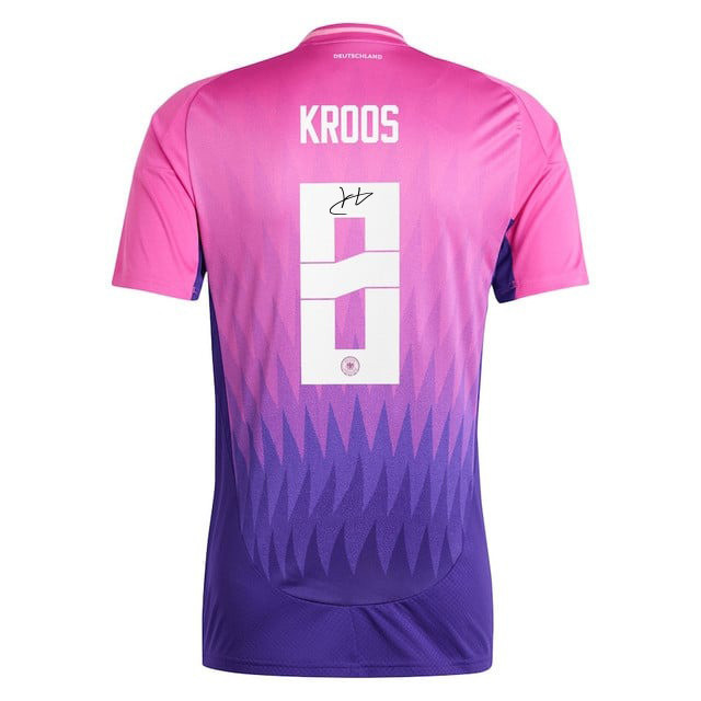 Toni Kroos 8 Signed Germany National Team 2024 Away Jersey Autographed - Men, Pink