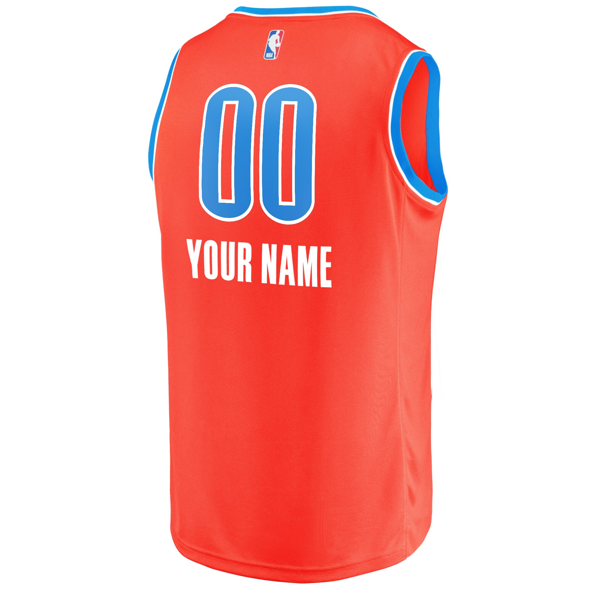 Oklahoma City Thunder Fanatics Youth  Fast Break Replica Custom Jersey - Orange - Statement Edition