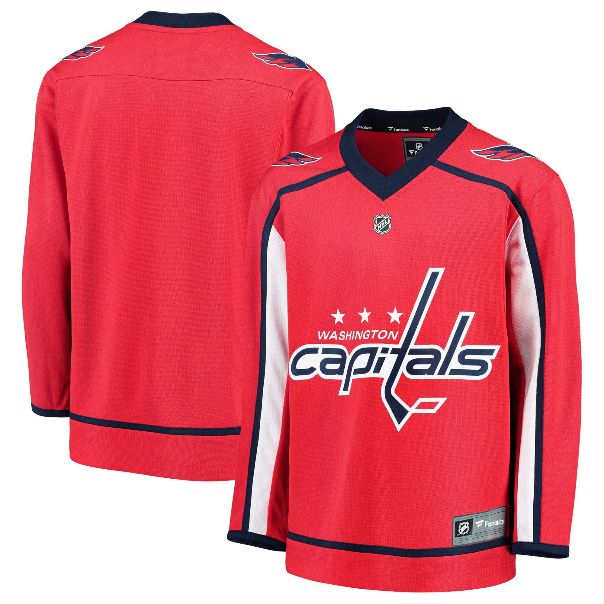 Washington Capitals Fanatics Youth Home Replica Blank Jersey - Red