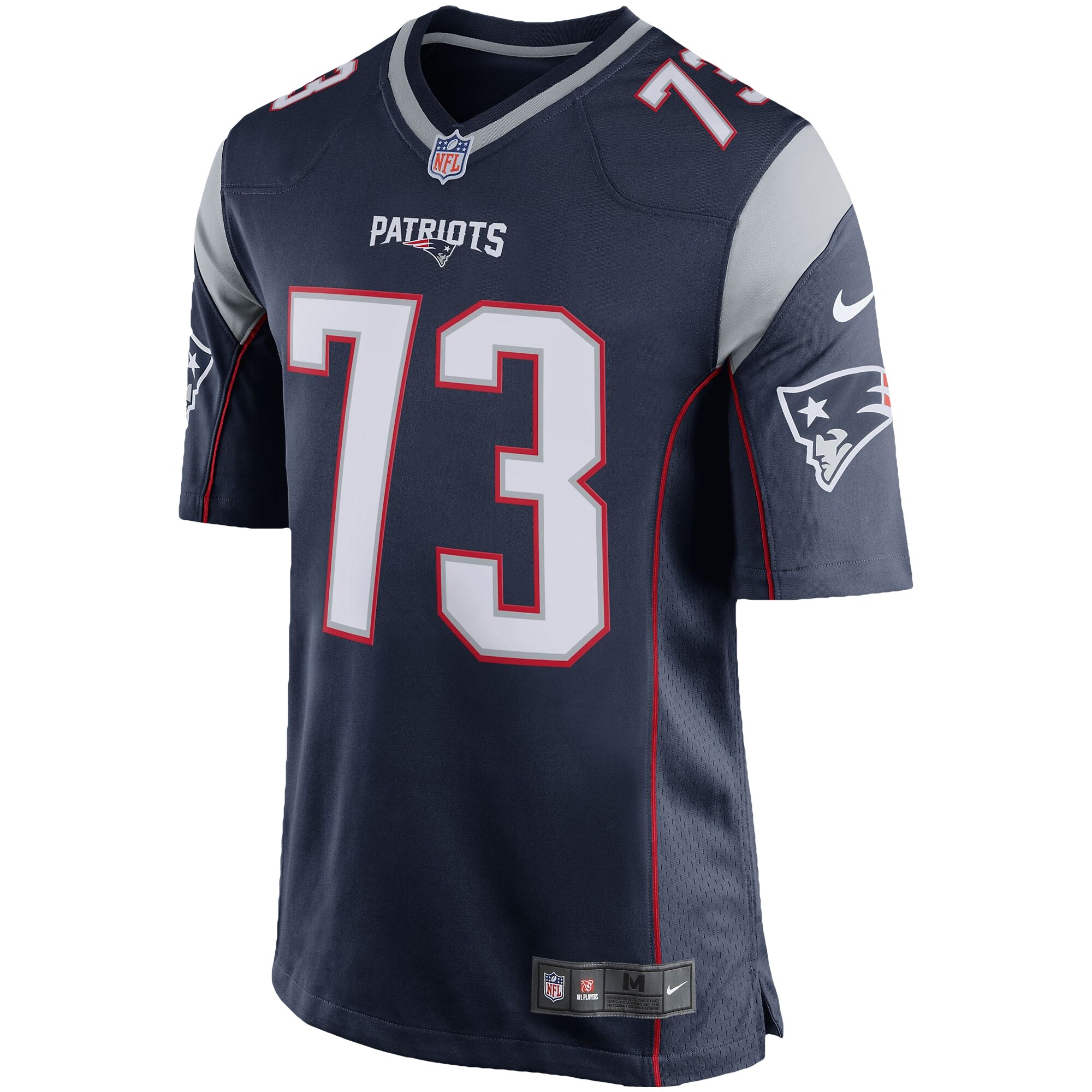 John Hannah New England Patriots  Retired Player Game Jersey - Navy Blue