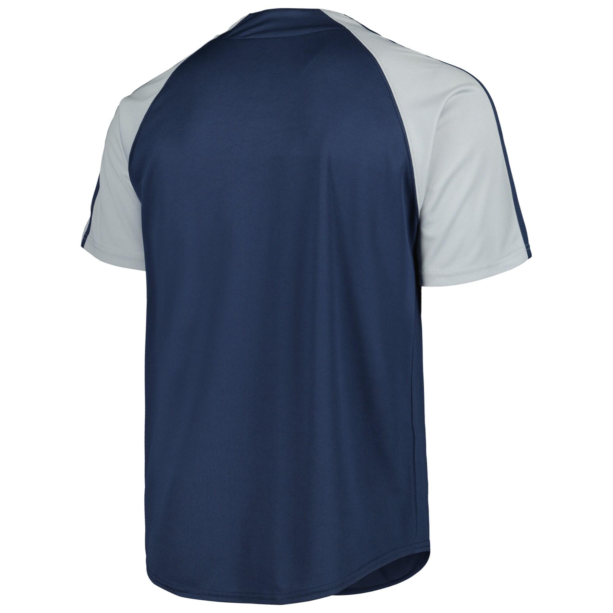New York Yankees Stitches Button-Down Raglan Fashion Jersey - Navy