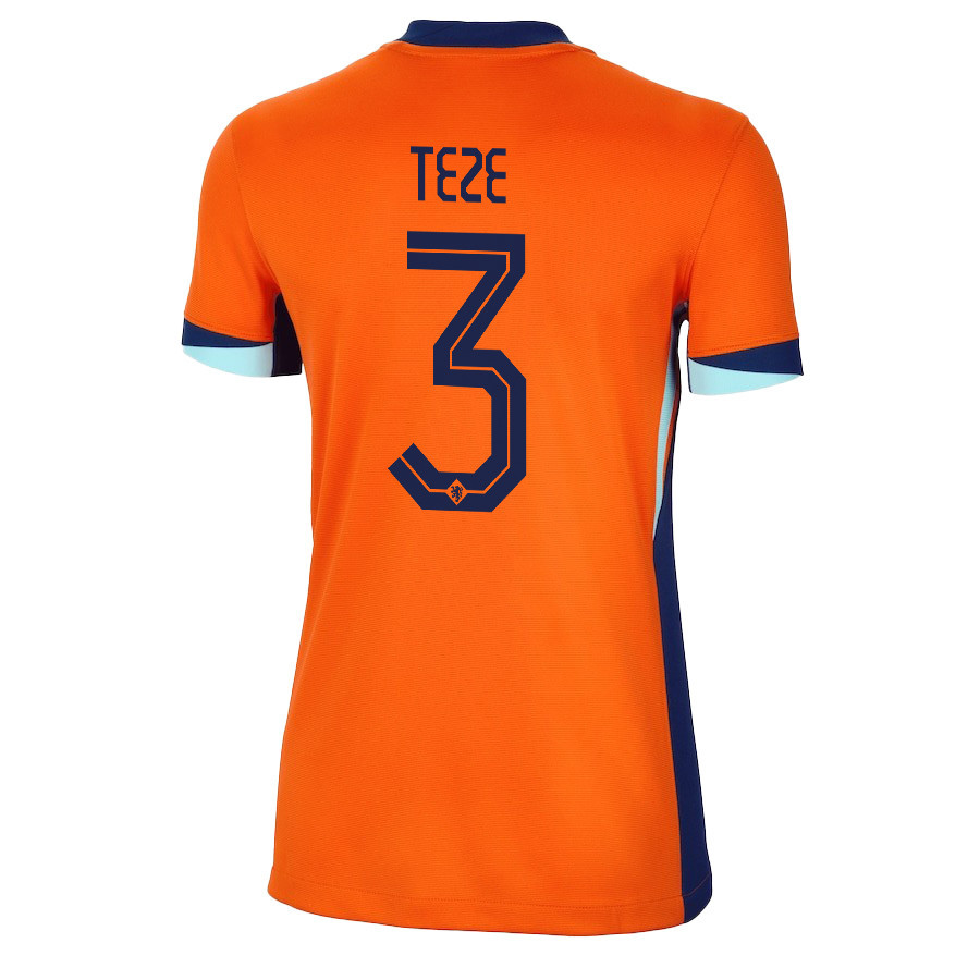 Jordan Teze 3 Netherlands National Team 2024/25 Home WOMEN Jersey - Orange