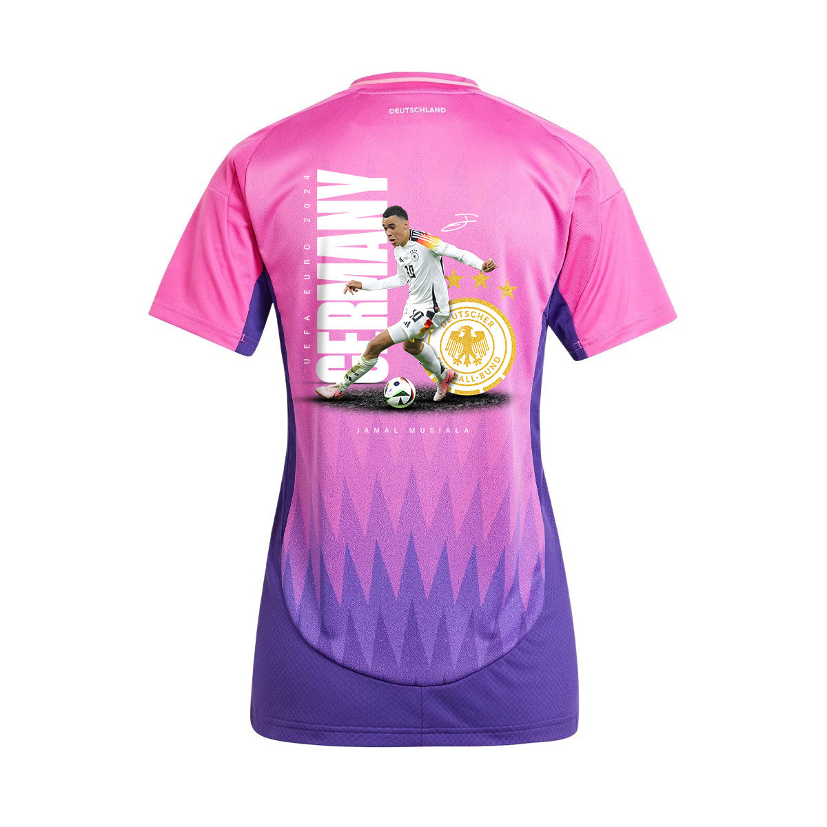 Jamal Musiala 10 Signed Game-changer Germany National Team 2024 Away WOMEN Jersey - Purple