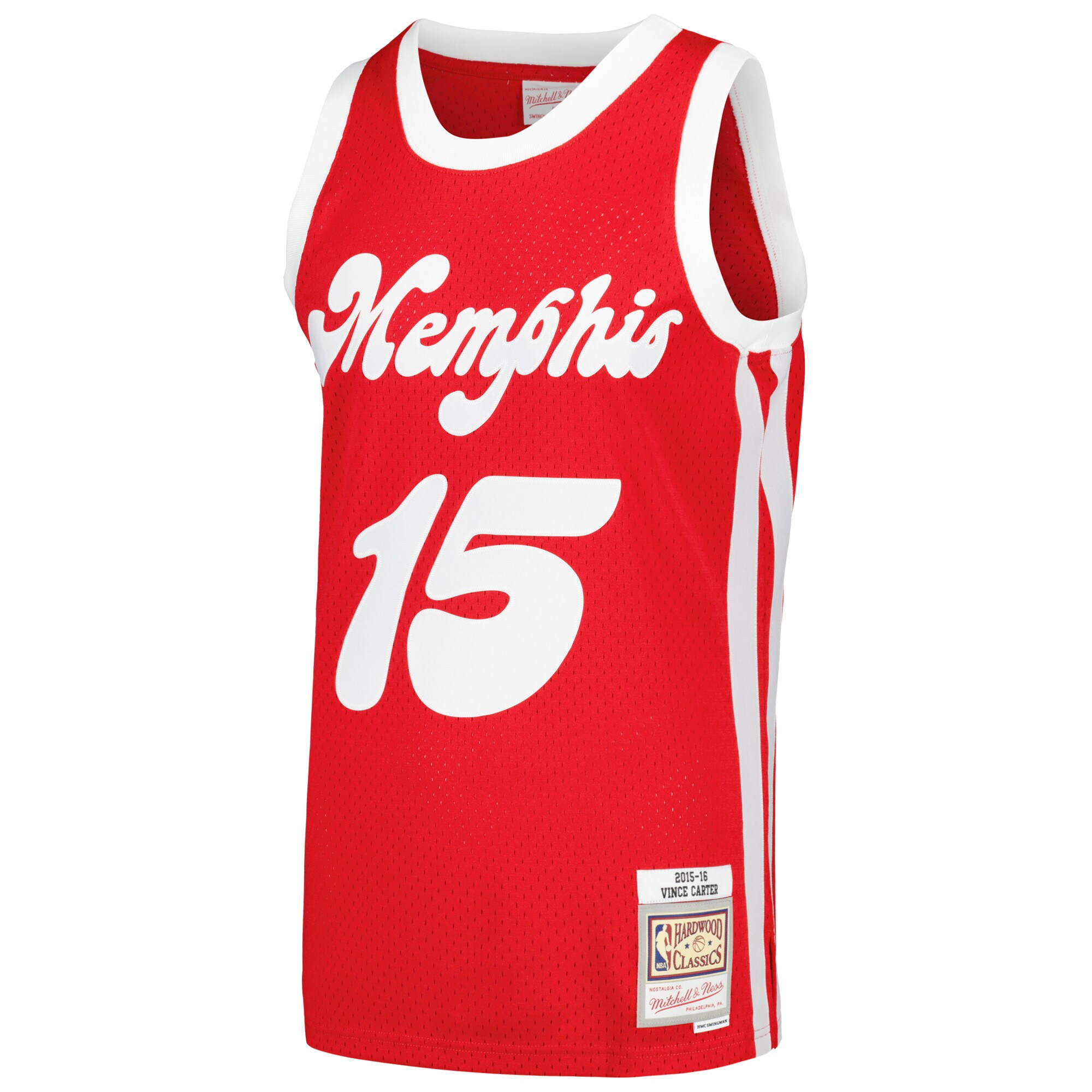 Vince Carter Memphis Grizzlies Mitchell & Ness  2015\/16 Hardwood Classics Swingman Jersey - Red