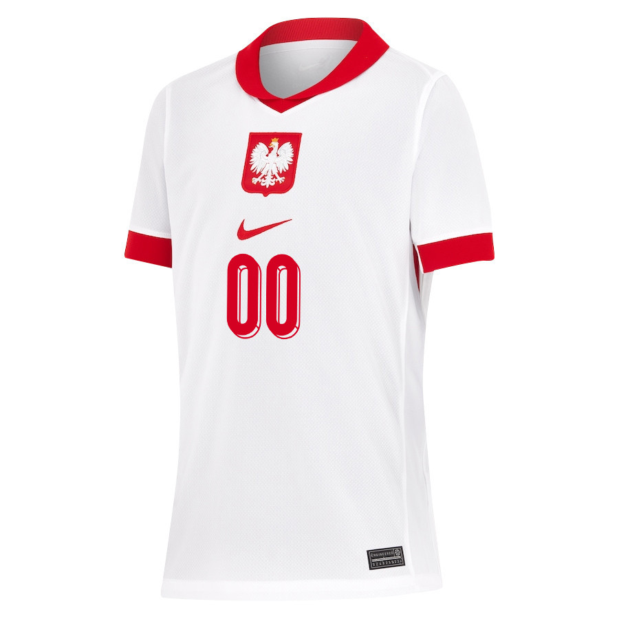 Poland National Team 2024/25 Home YOUTH Custom Jersey - White