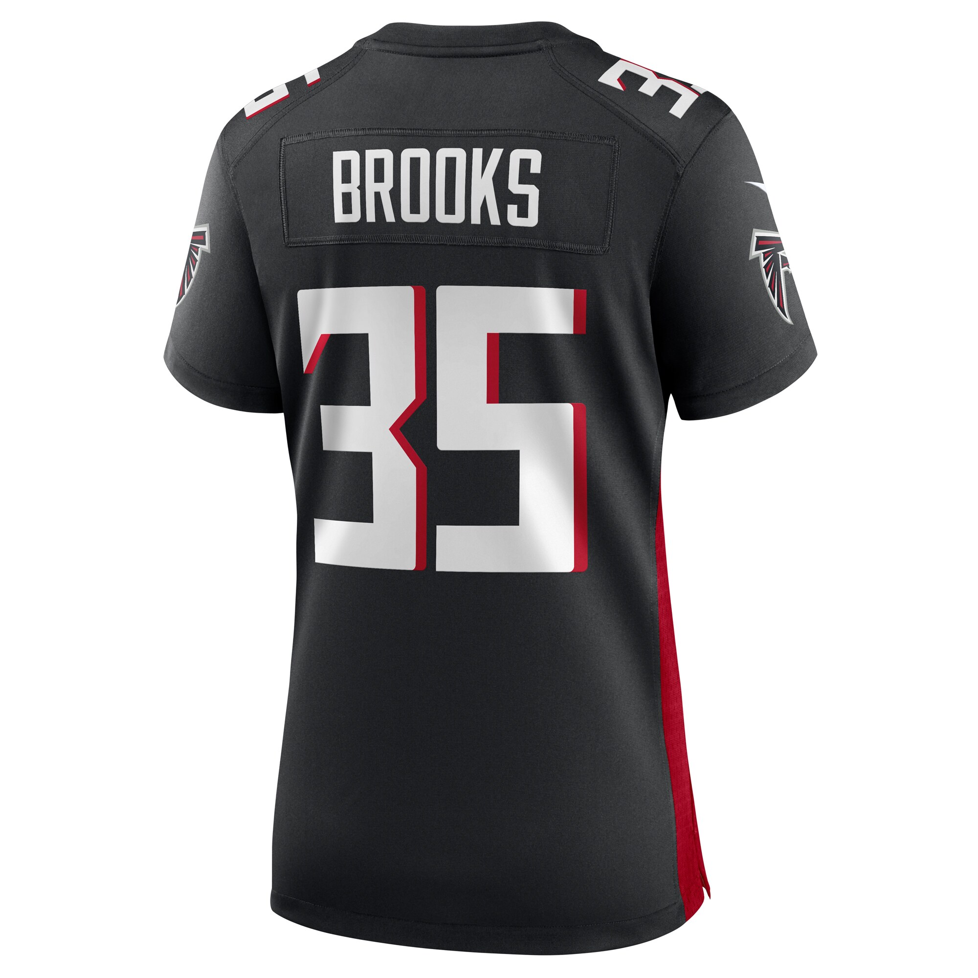 Natrone Brooks Atlanta Falcons  Women's Team Game Jersey -  Black
