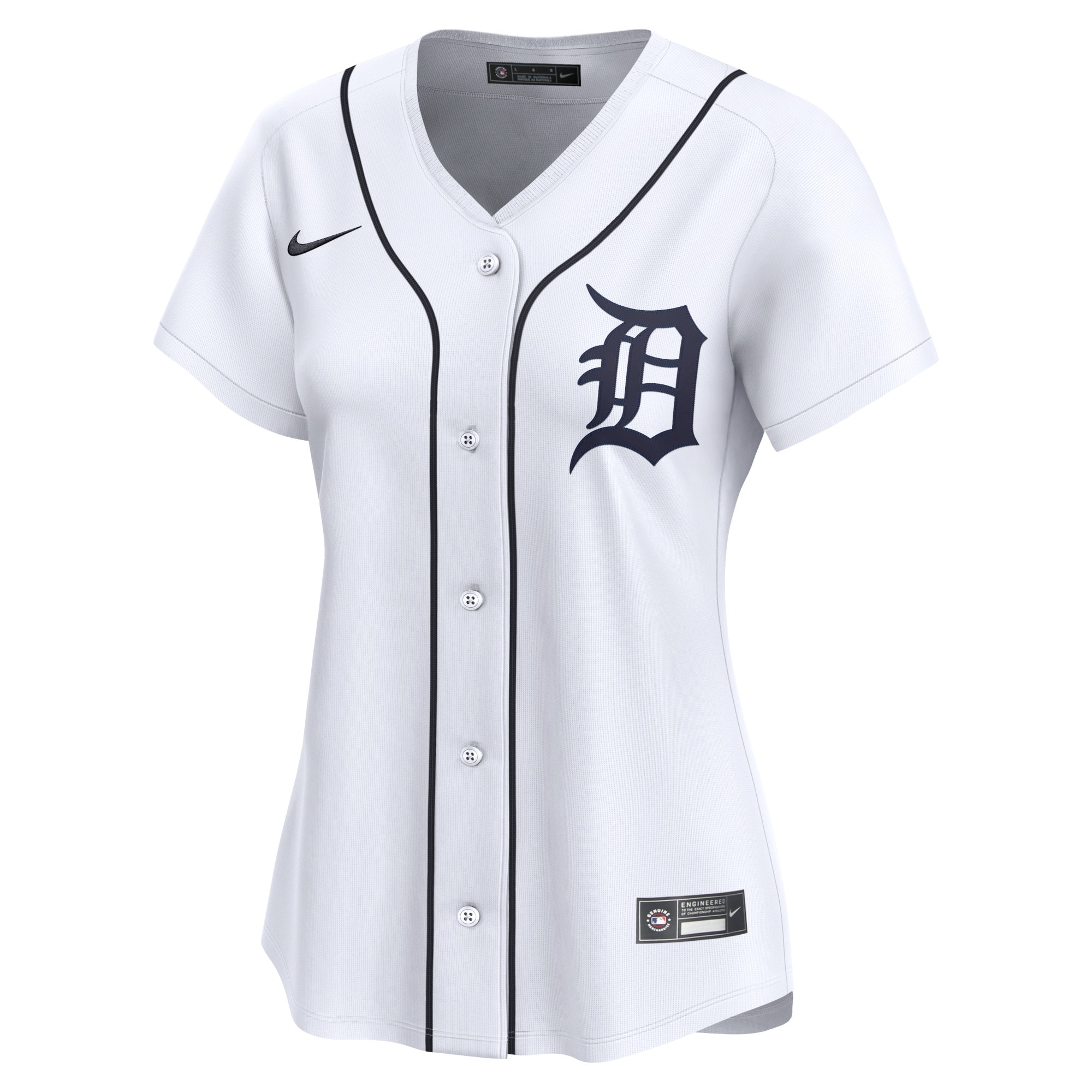 Detroit Tigers  Women's Home Limited Custom Jersey - White