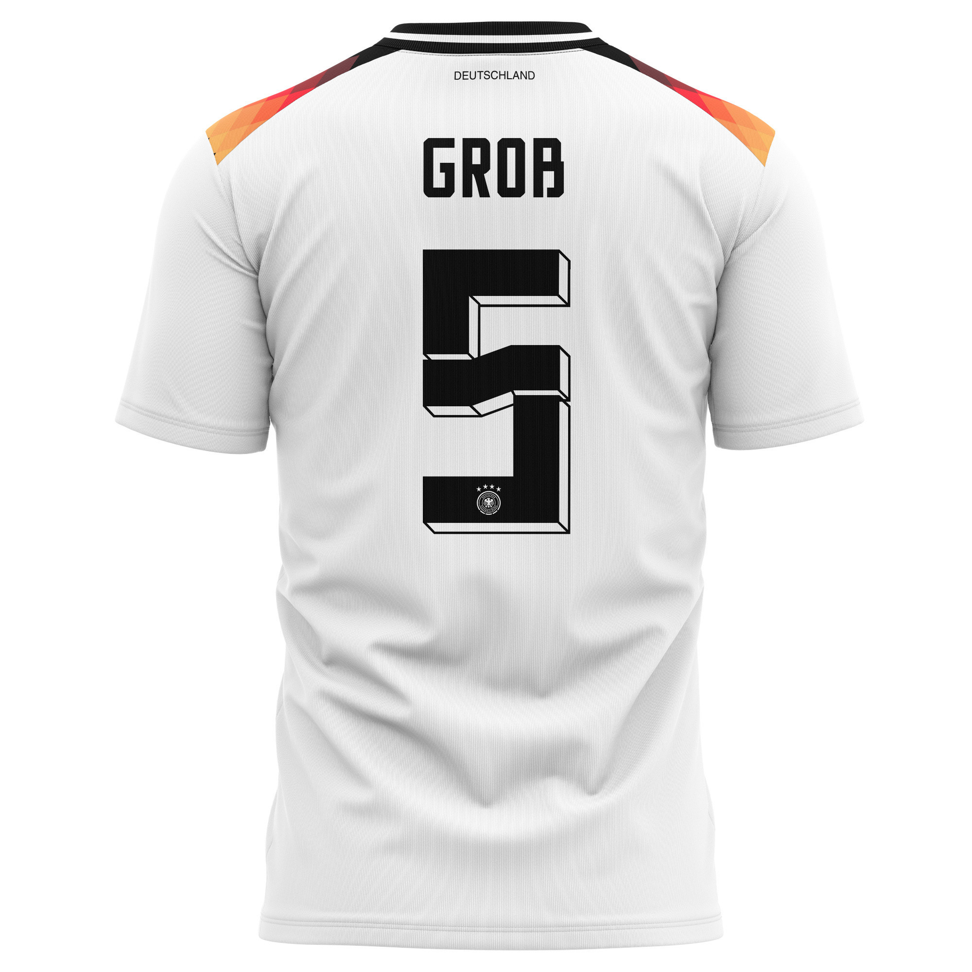 Pascal Groß 5 Germany National Team 2024 Home Kits AOP T-shirt - White