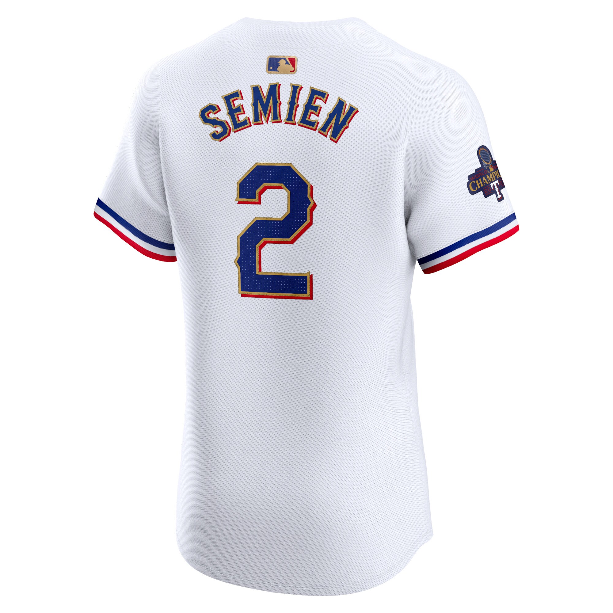 Marcus Semien Texas Rangers  2024 Gold Collection Elite Player Jersey\u00c2\u00a0\u00e2\u20ac\u201c White