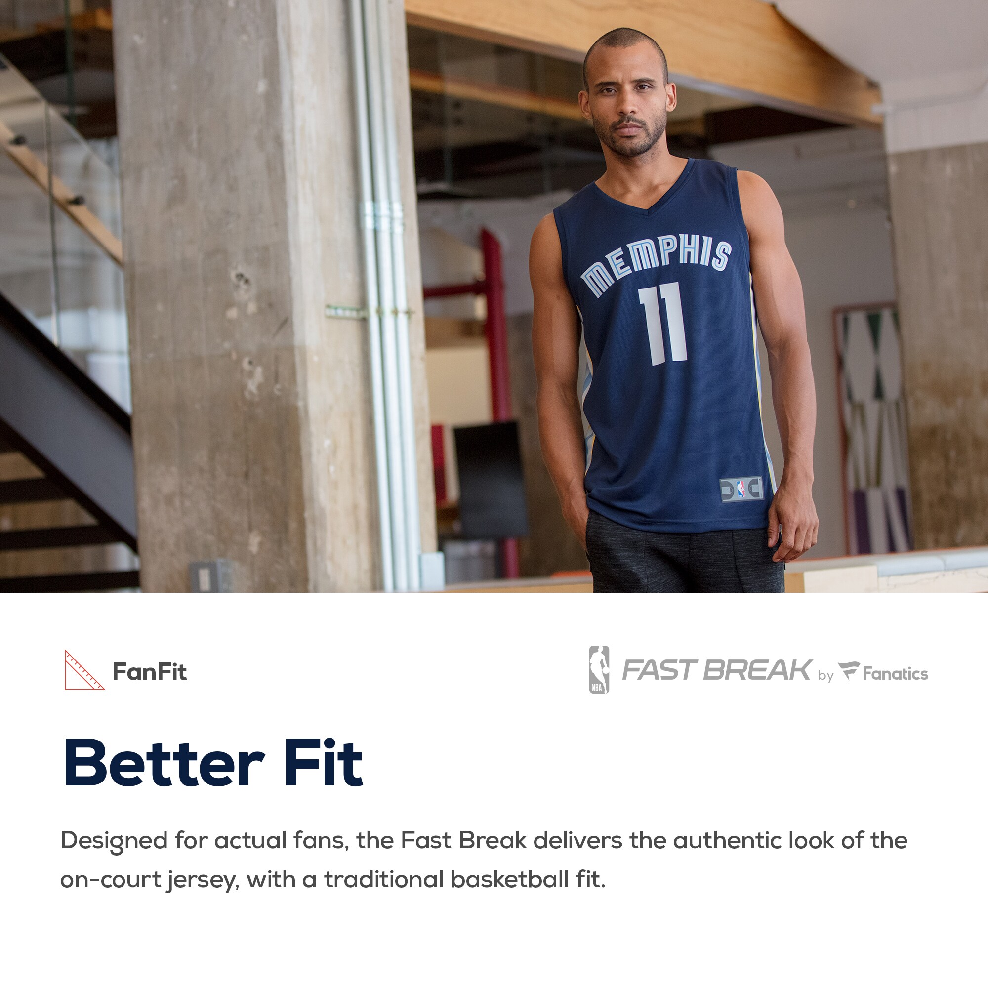 Brandon Clarke Memphis Grizzlies Fanatics Fast Break Replica Jersey Navy - Icon Edition