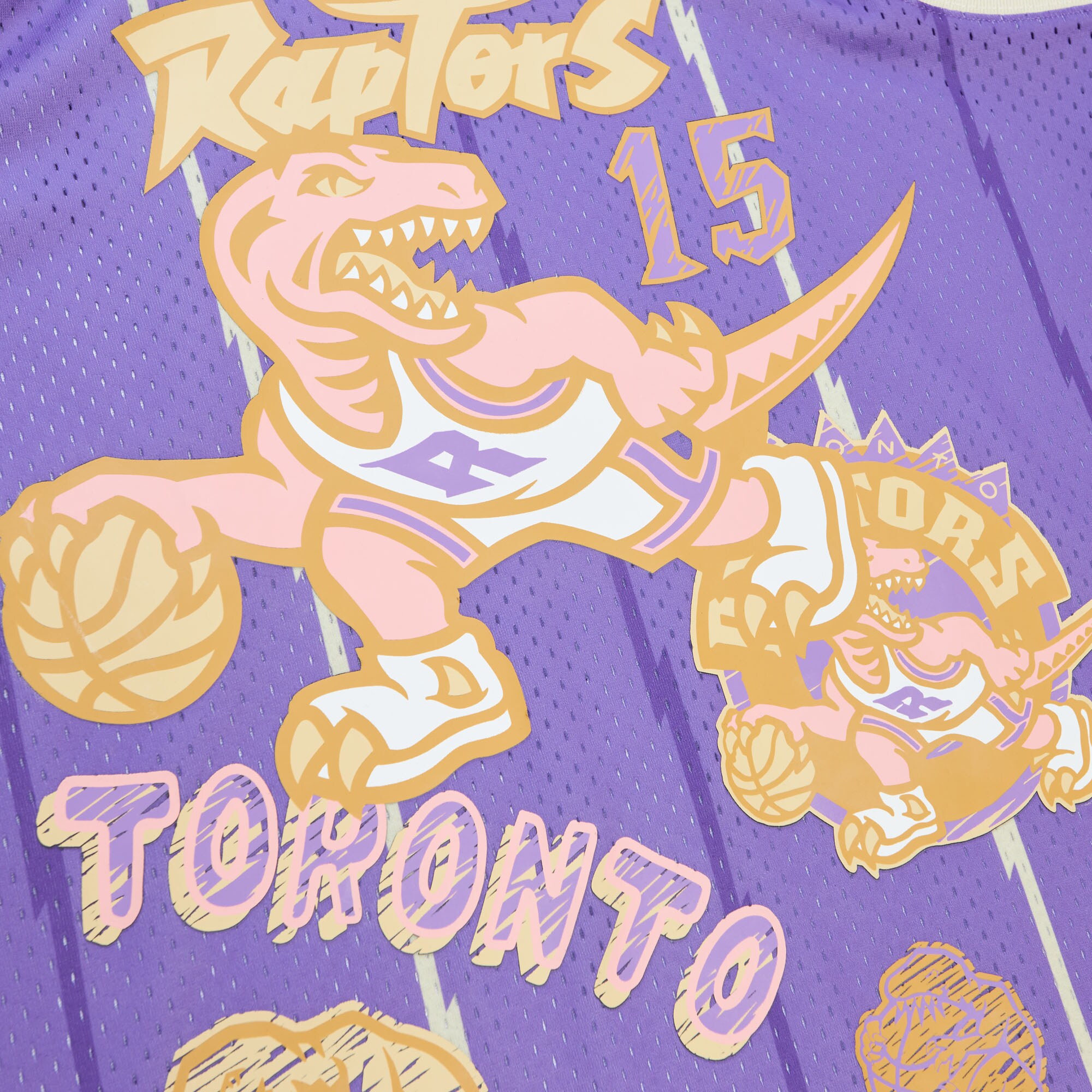Vince Carter Toronto Raptors Mitchell & Ness 1998\/99 Swingman Sidewalk Sketch Jersey - Purple