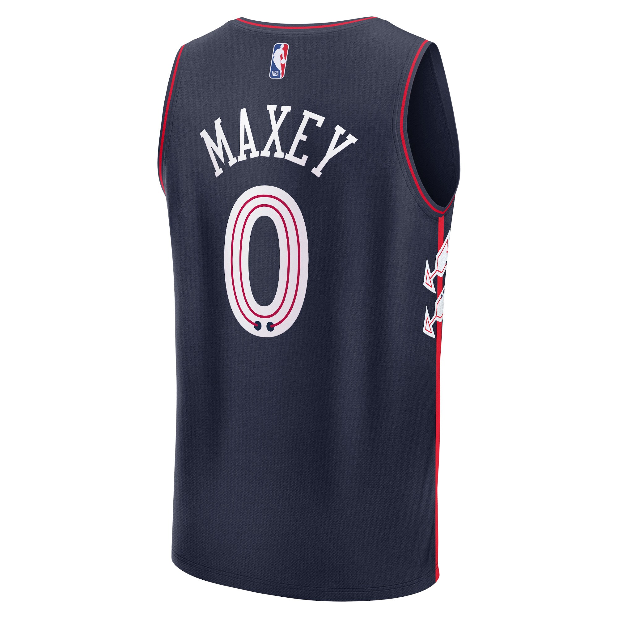 Tyrese Maxey Philadelphia 76ers Fanatics Fast Break Jersey - Navy - City Edition