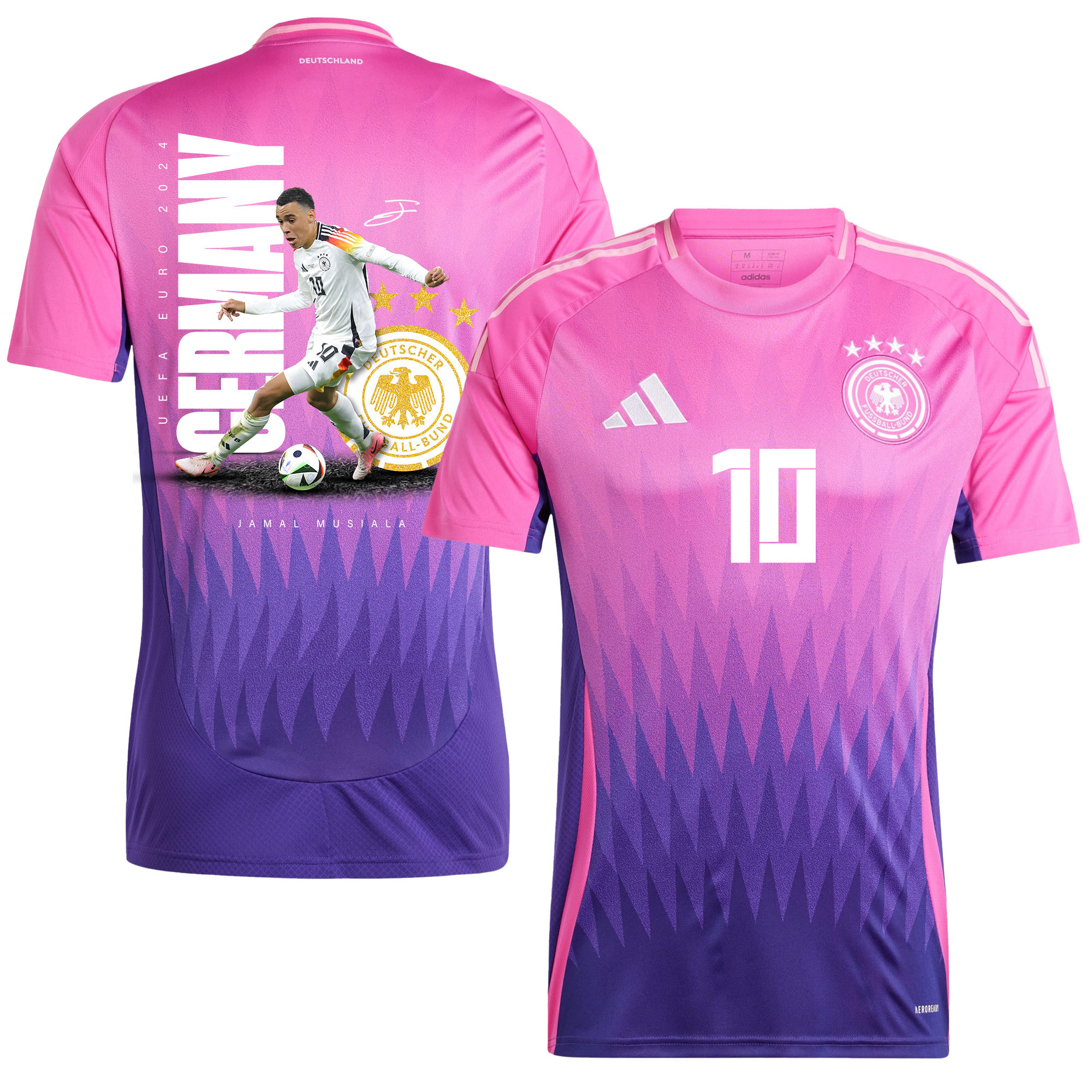 Jamal Musiala 10 Signed Game-changer Germany National Team 2024 Away Men Jersey - Purple