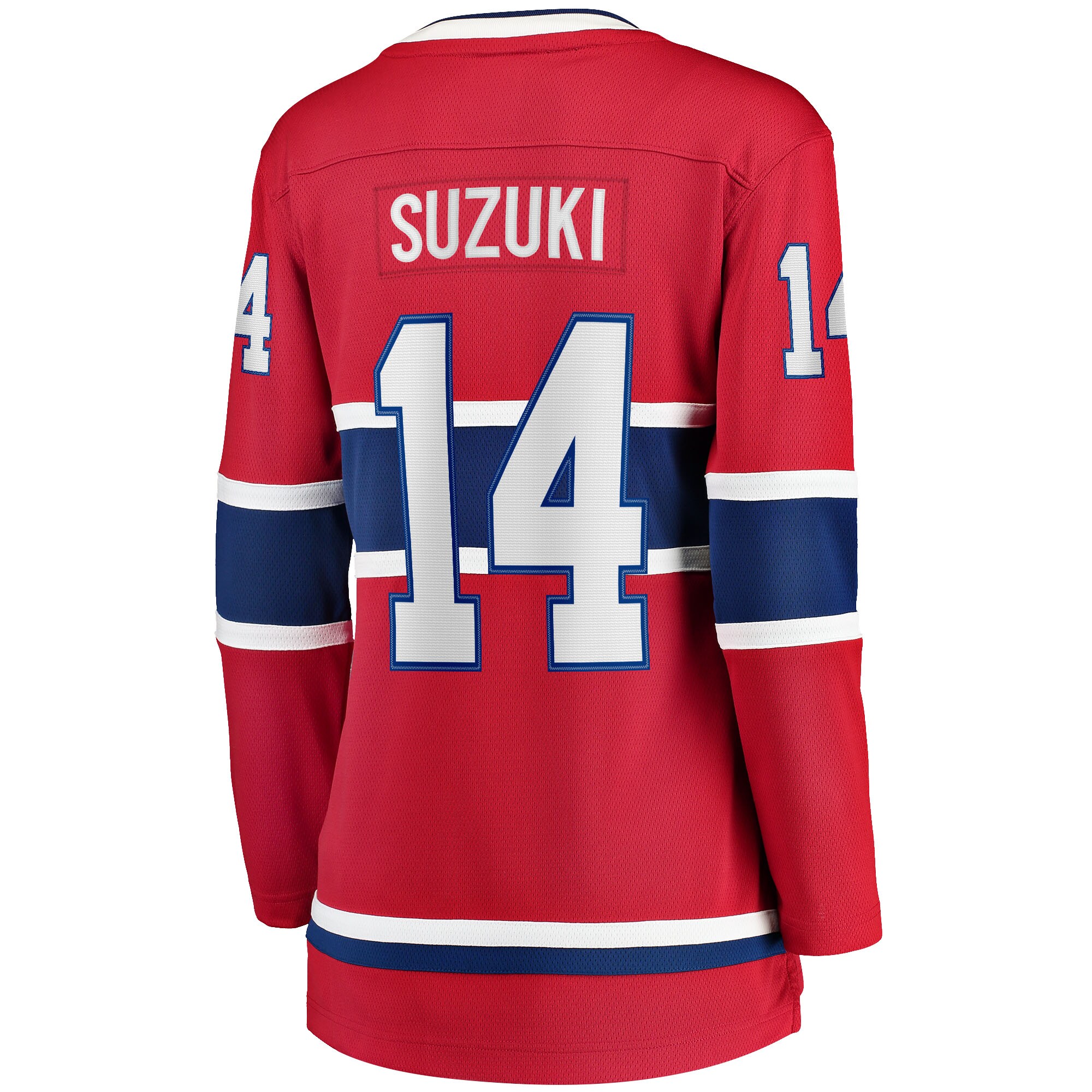 Nick Suzuki Montreal Canadiens Fanatics Women's Home Captain Patch Breakaway Player Jersey - Red