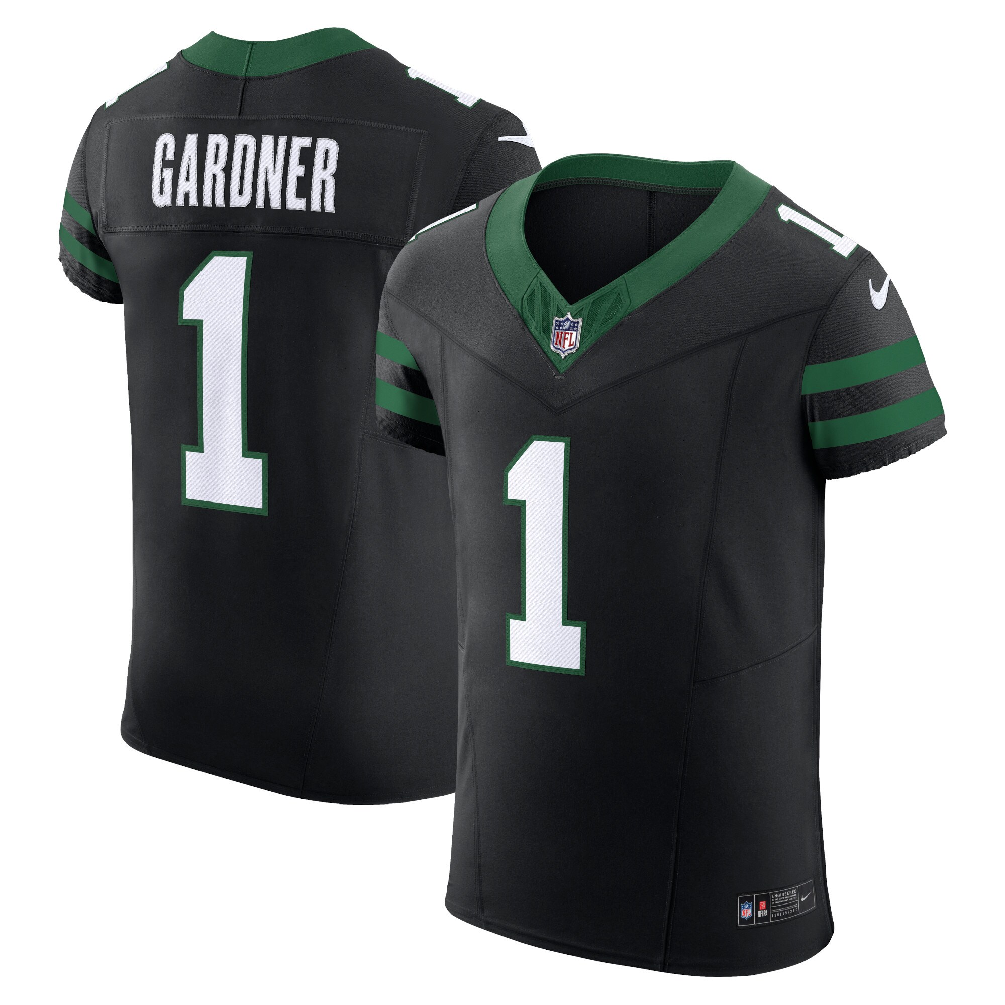 Ahmad Sauce Gardner New York Jets  Alternate Vapor F.U.S.E. Elite Jersey  - Legacy Black