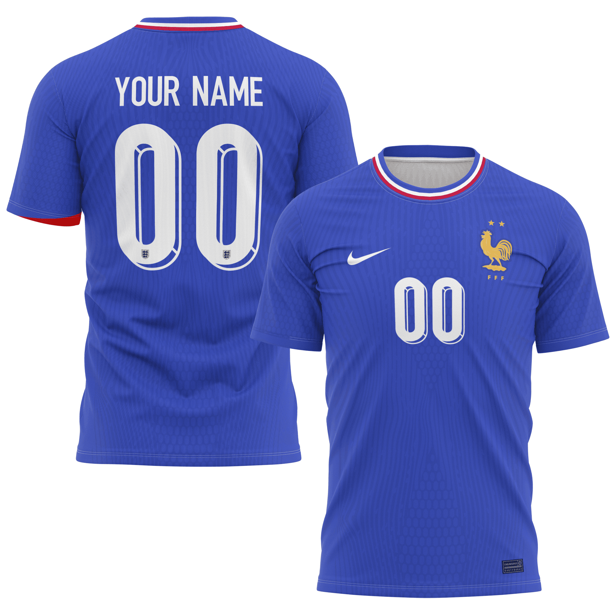 France National Team 2024 Away Kits Custom AOP T-shirt - Blue