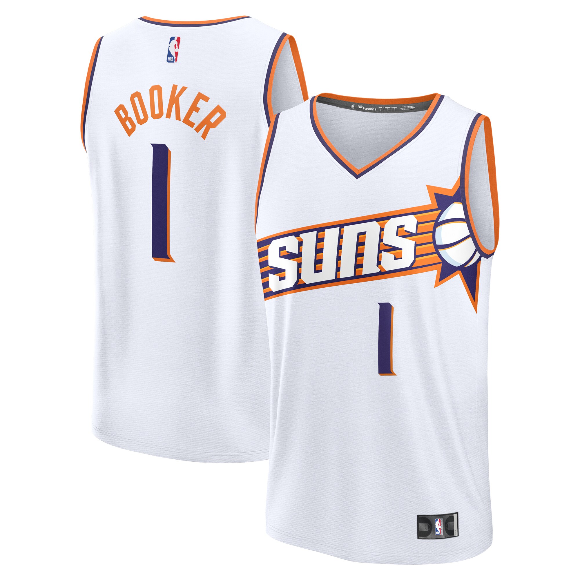 Devin Booker Phoenix Suns Fanatics Youth Fast Break Replica Player Jersey - Association Edition - White