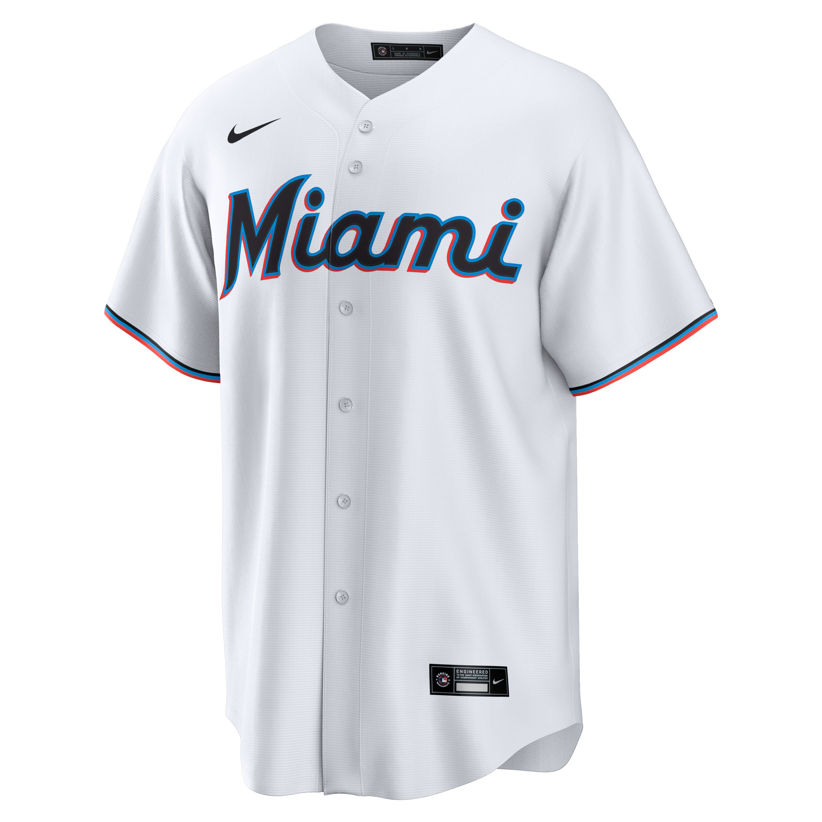 Jes\u00c3\u00bas Luzardo Miami Marlins  Home  Replica Player Jersey - White