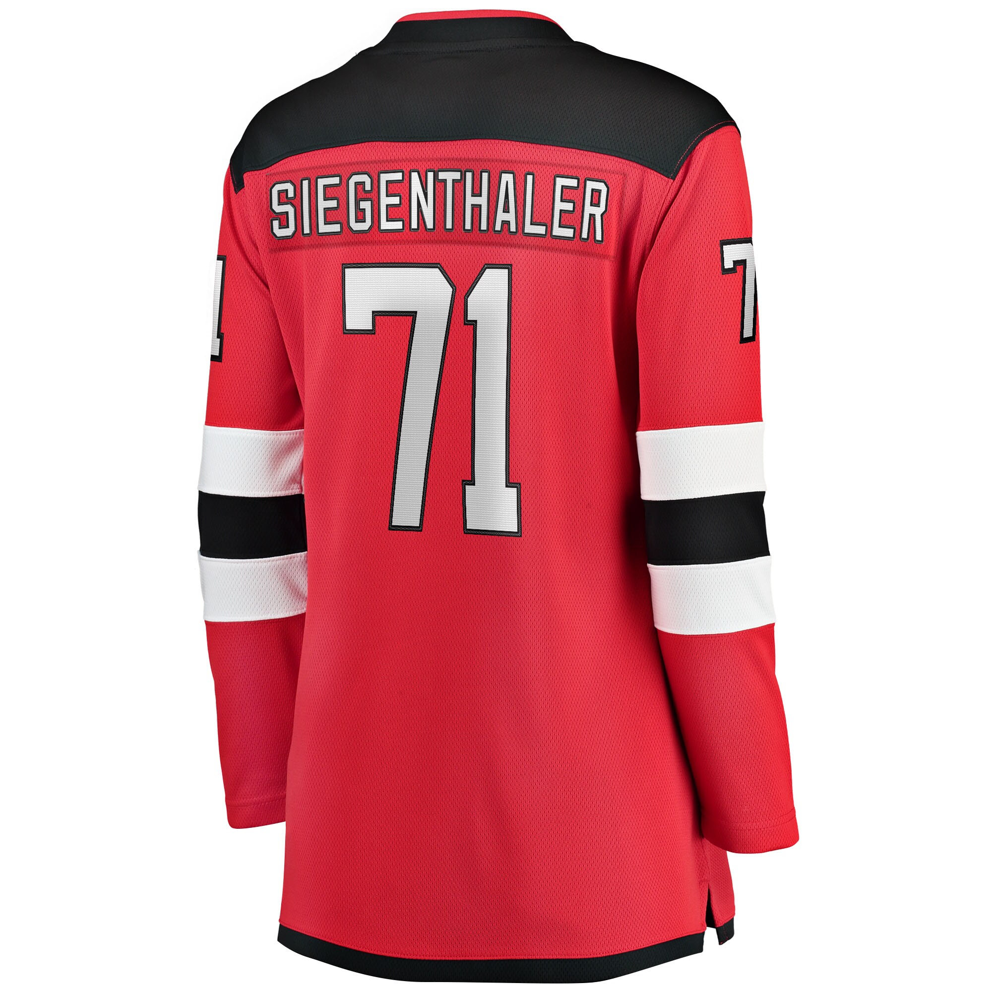 Jonas Siegenthaler New Jersey Devils Fanatics Women's Home Breakaway Player Jersey - Red
